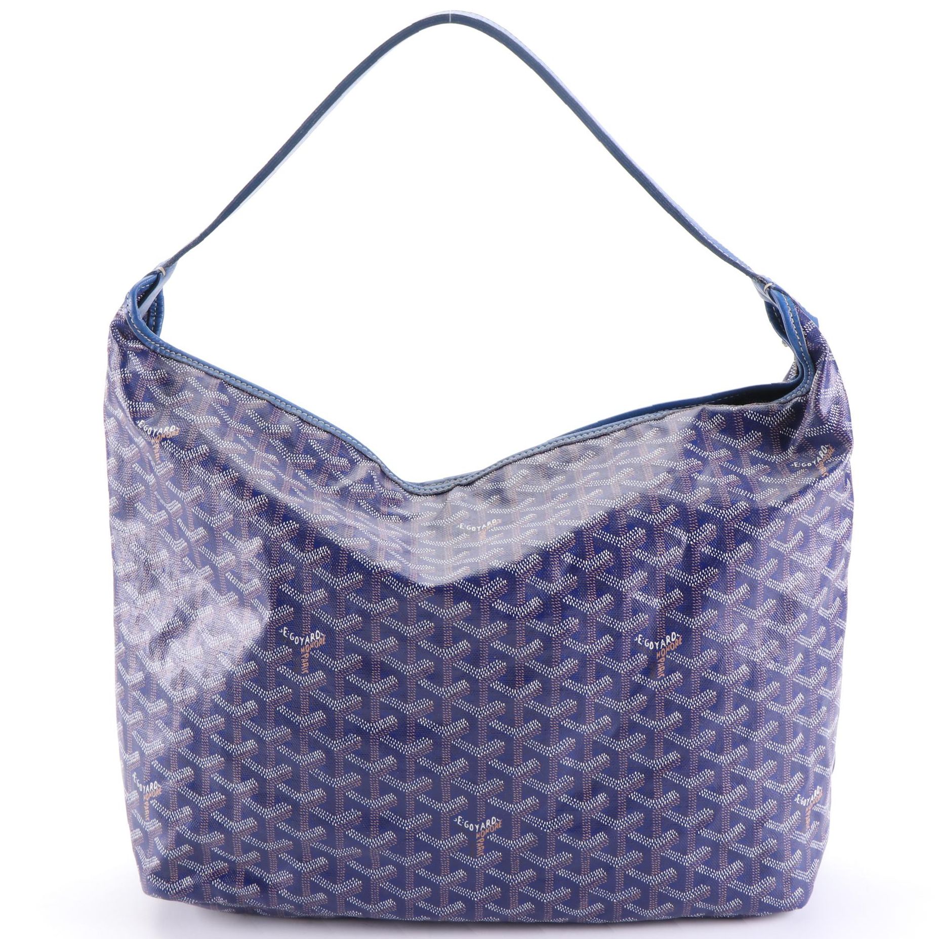 Goyard Fidji Hobo Bag in Blue Goyardine Coated Canvas