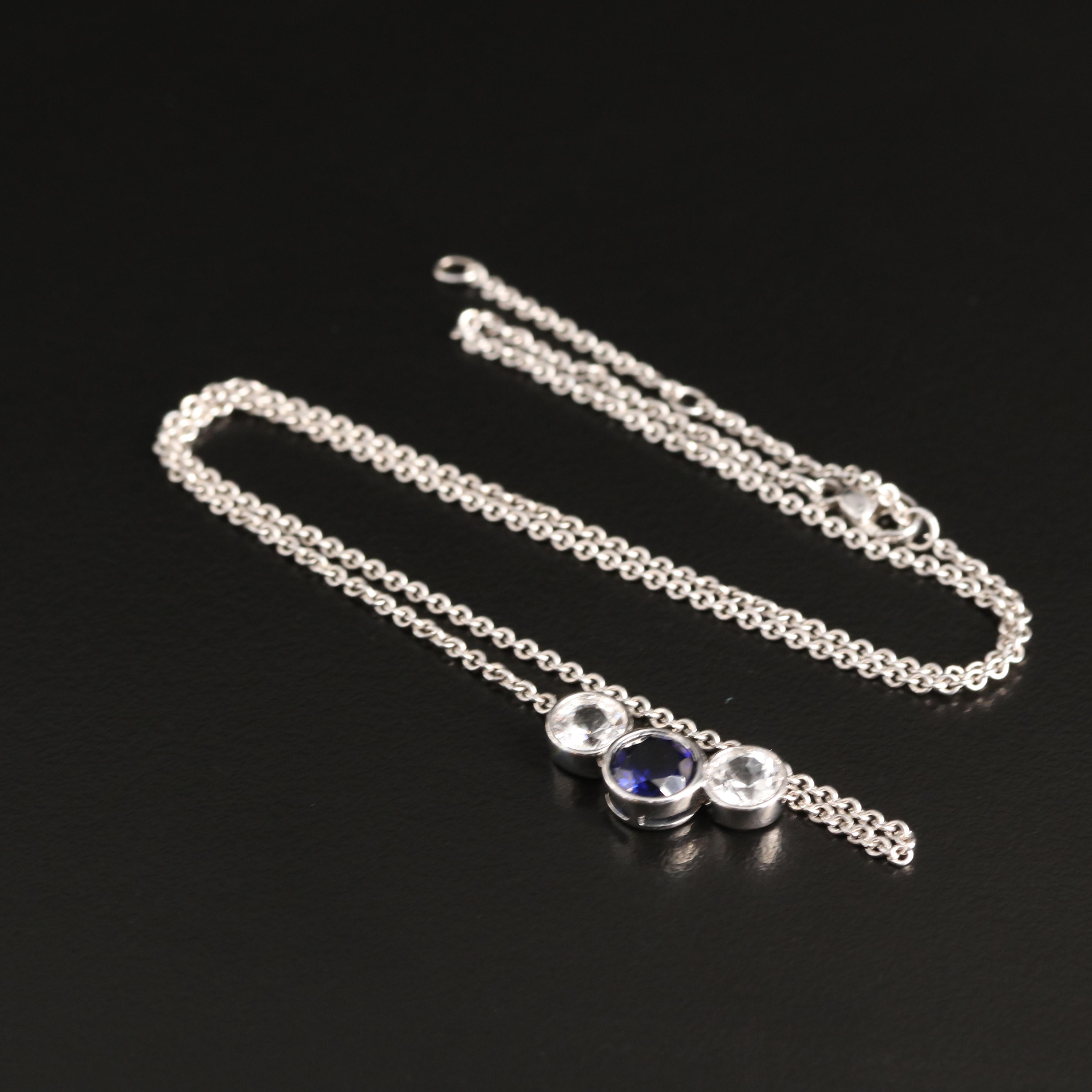 Sterling Sapphire Necklace