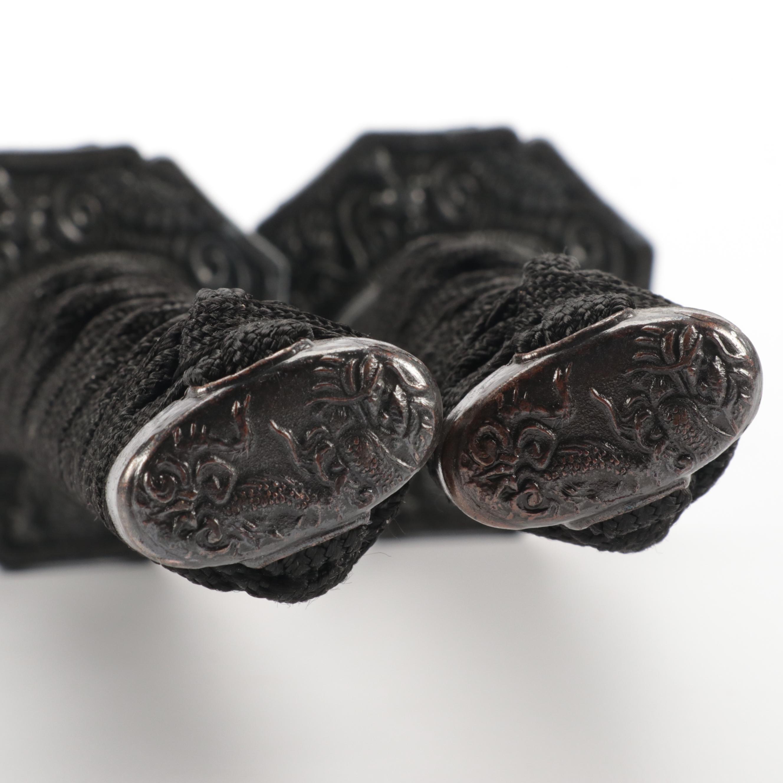 Japanese Samuri Katana and Wakizashi Swords on Stand