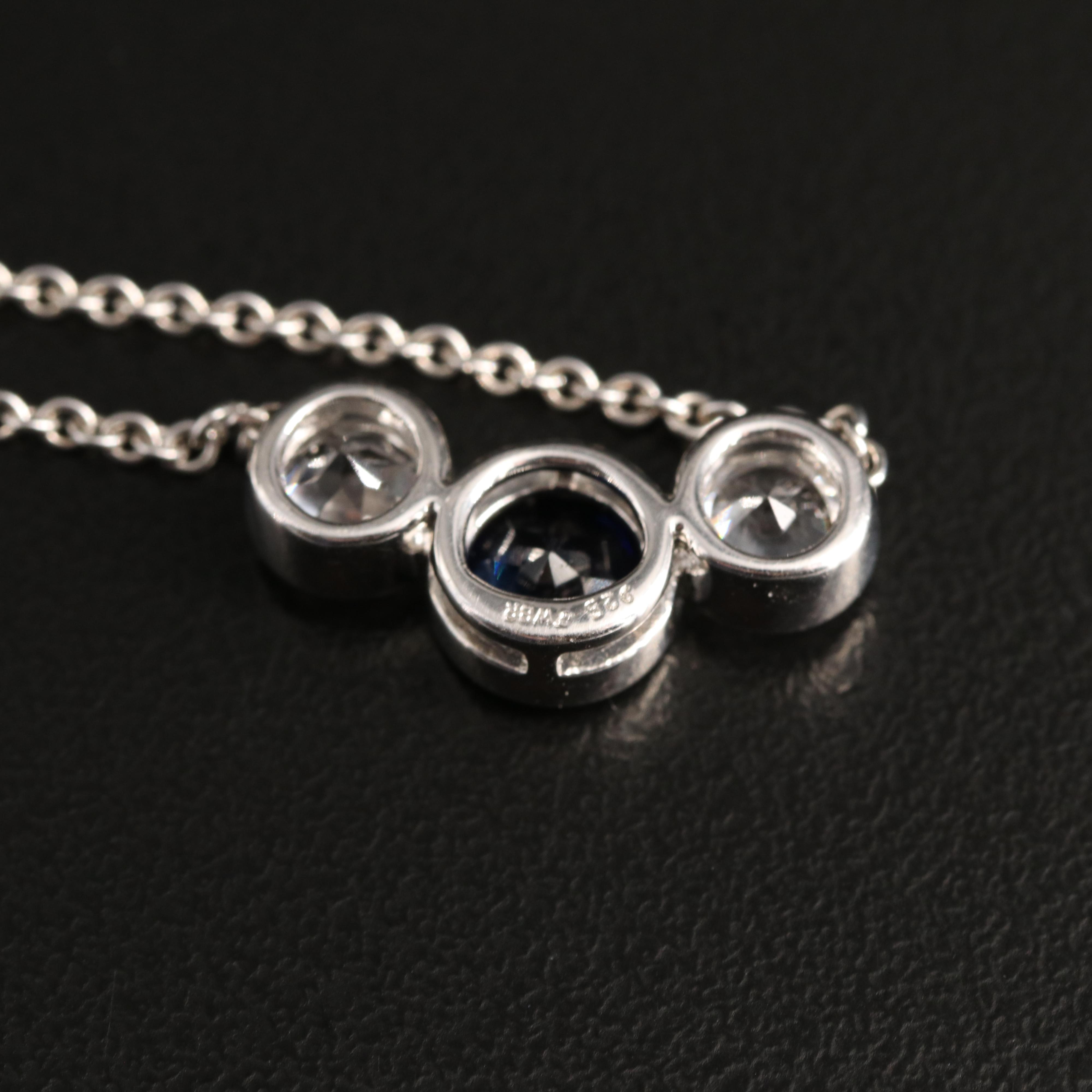 Sterling Sapphire Necklace