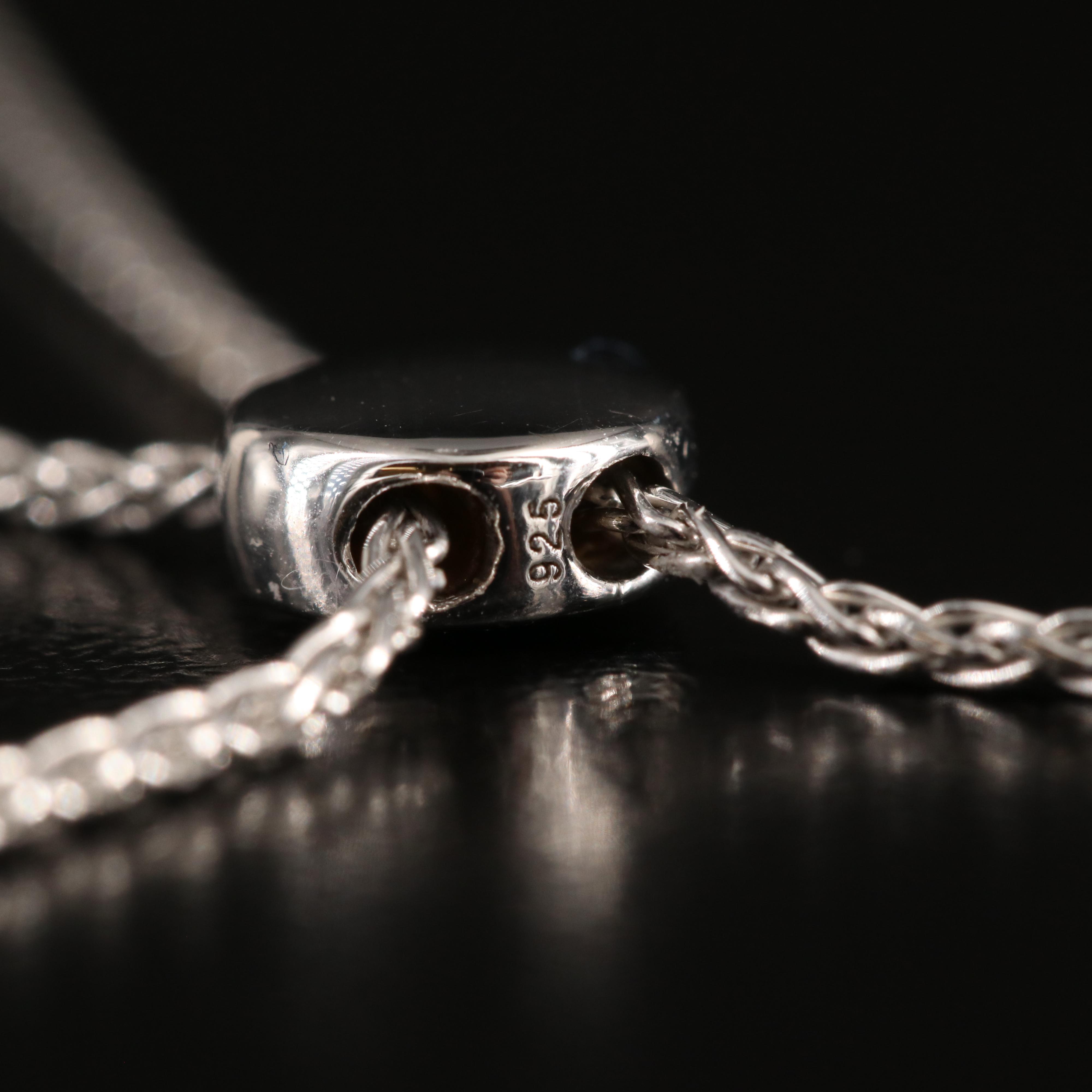 Sterling Sapphire and White Sapphire Bolo Bracelet