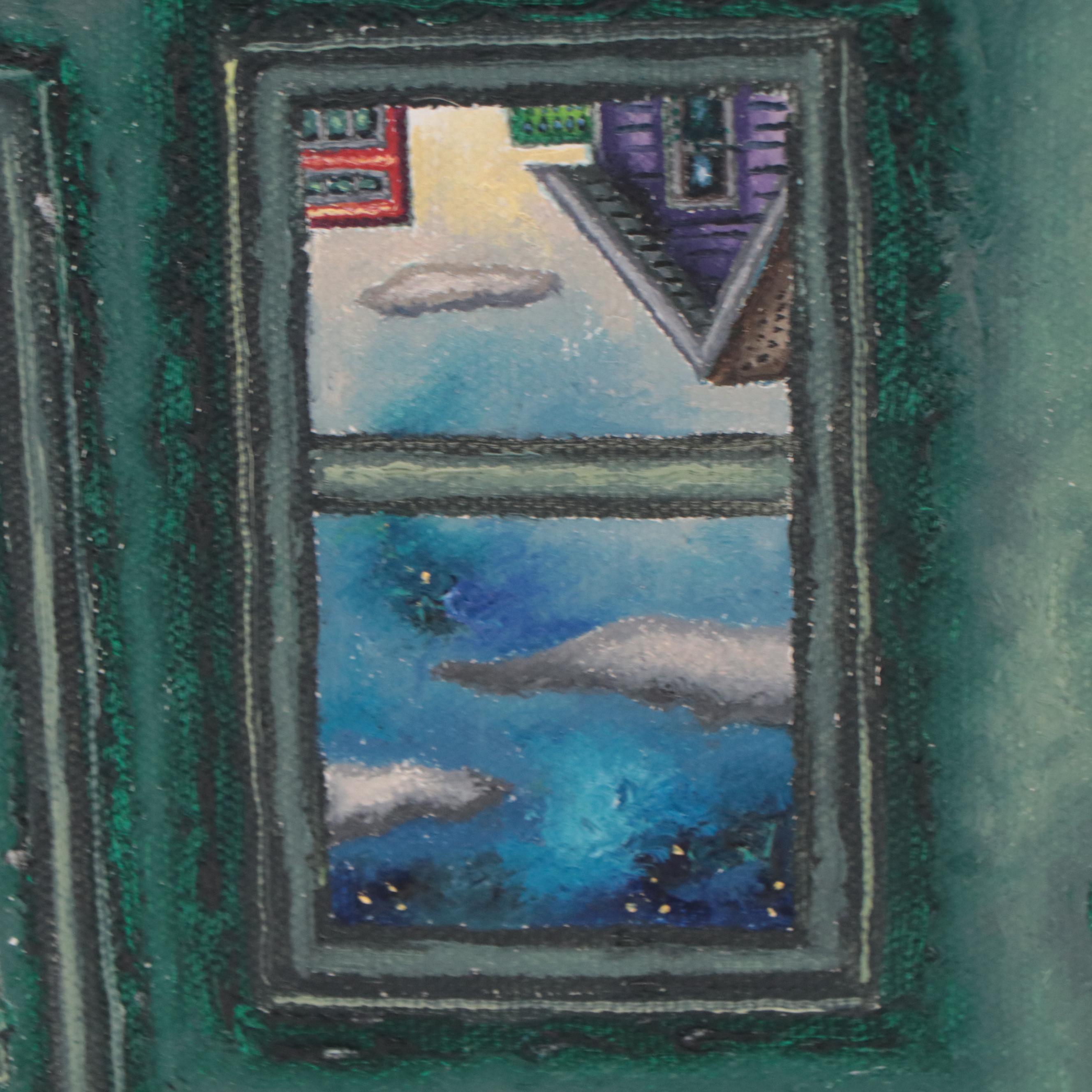 Marcel Flisiuk Surrealist Oil Painting "Time of Death," 2007