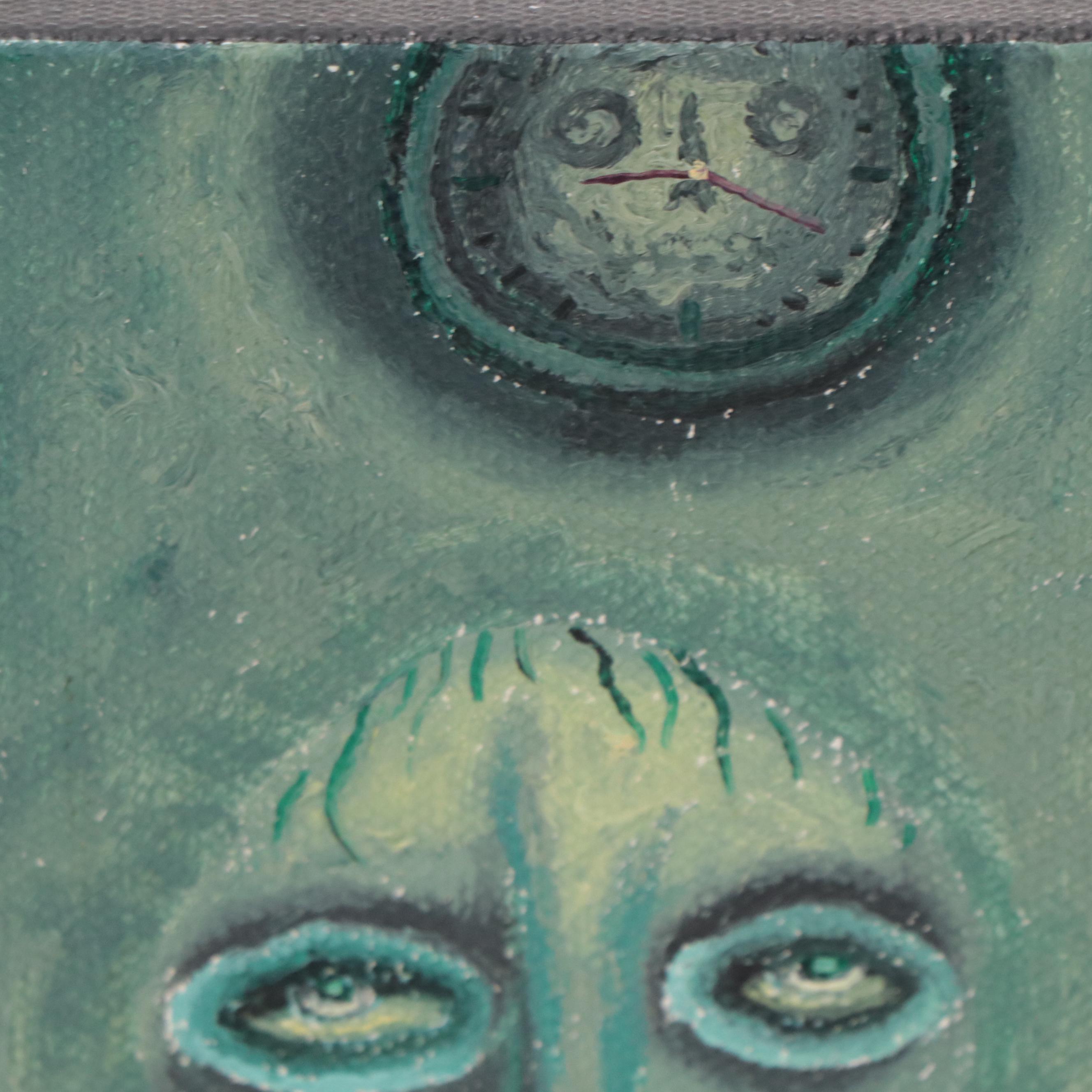 Marcel Flisiuk Surrealist Oil Painting "Time of Death," 2007