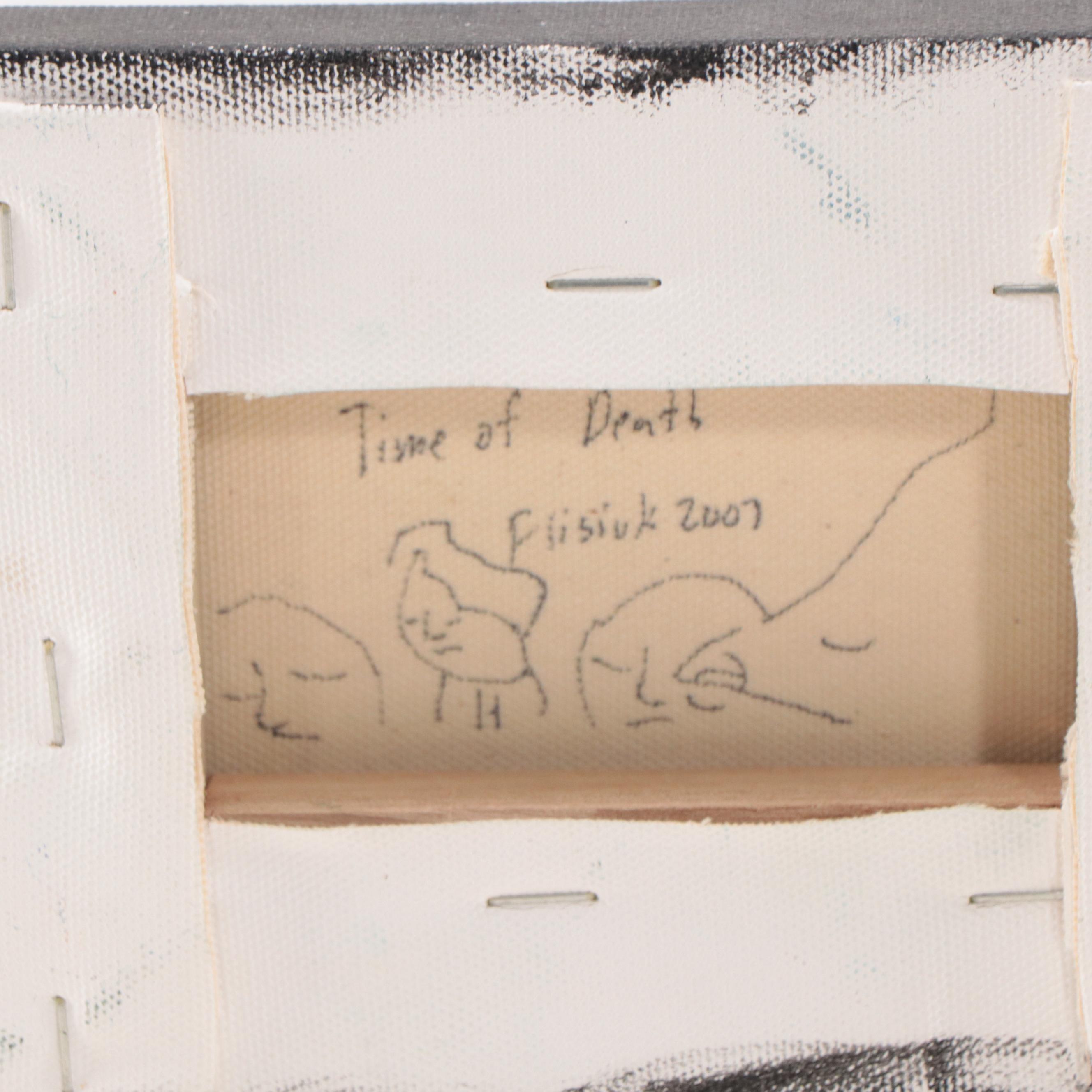 Marcel Flisiuk Surrealist Oil Painting "Time of Death," 2007