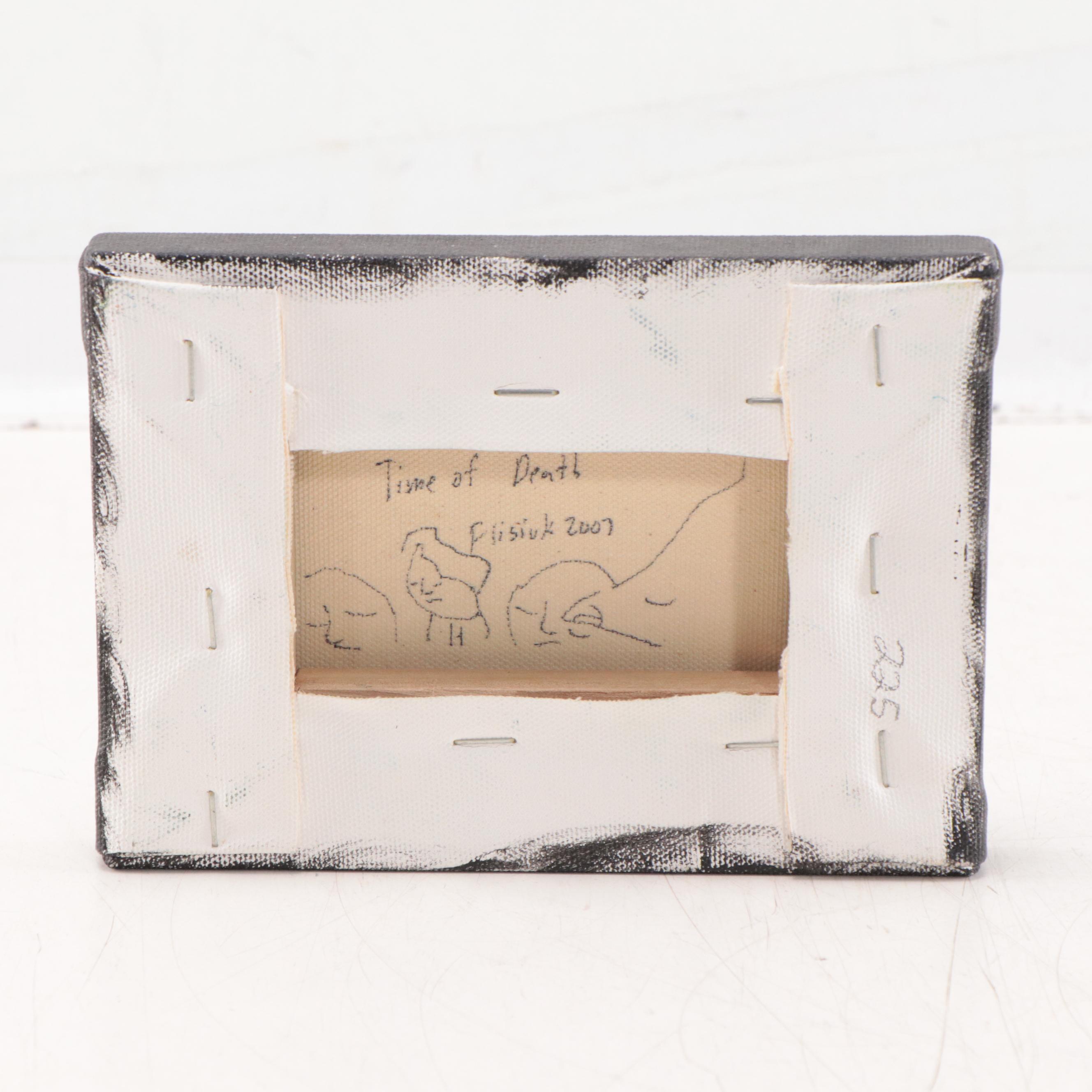 Marcel Flisiuk Surrealist Oil Painting "Time of Death," 2007