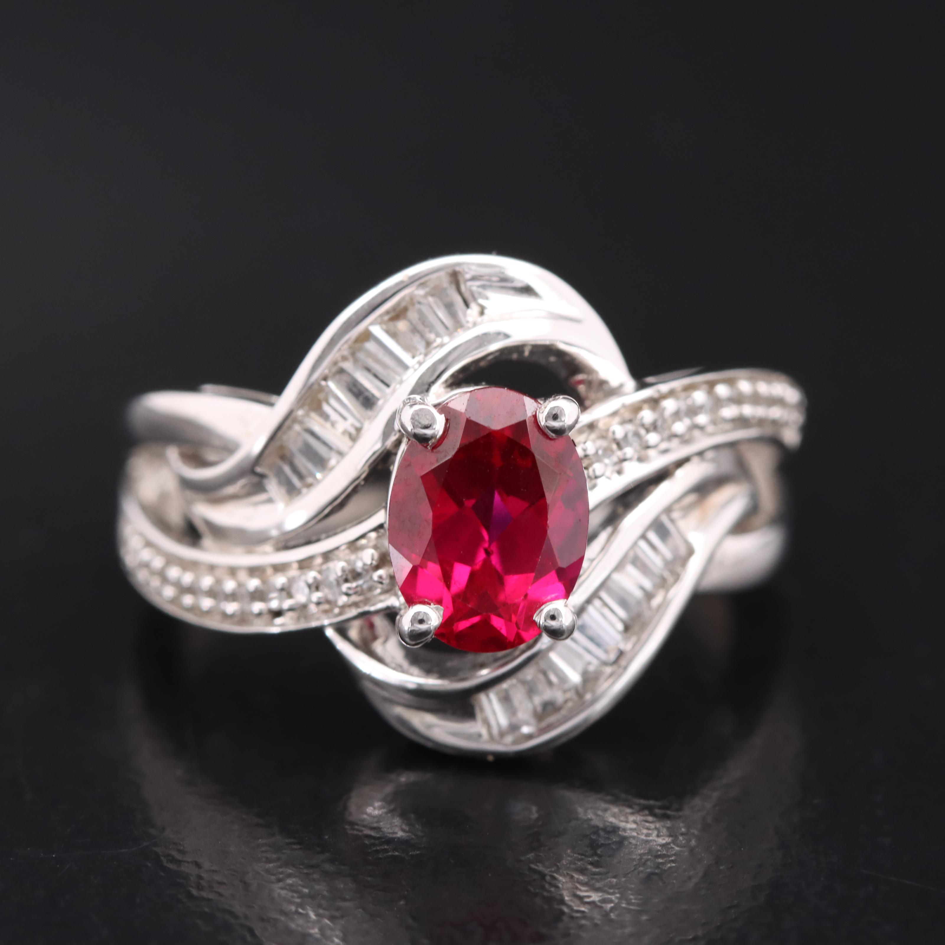 Sterling Ruby and Sapphire Ring