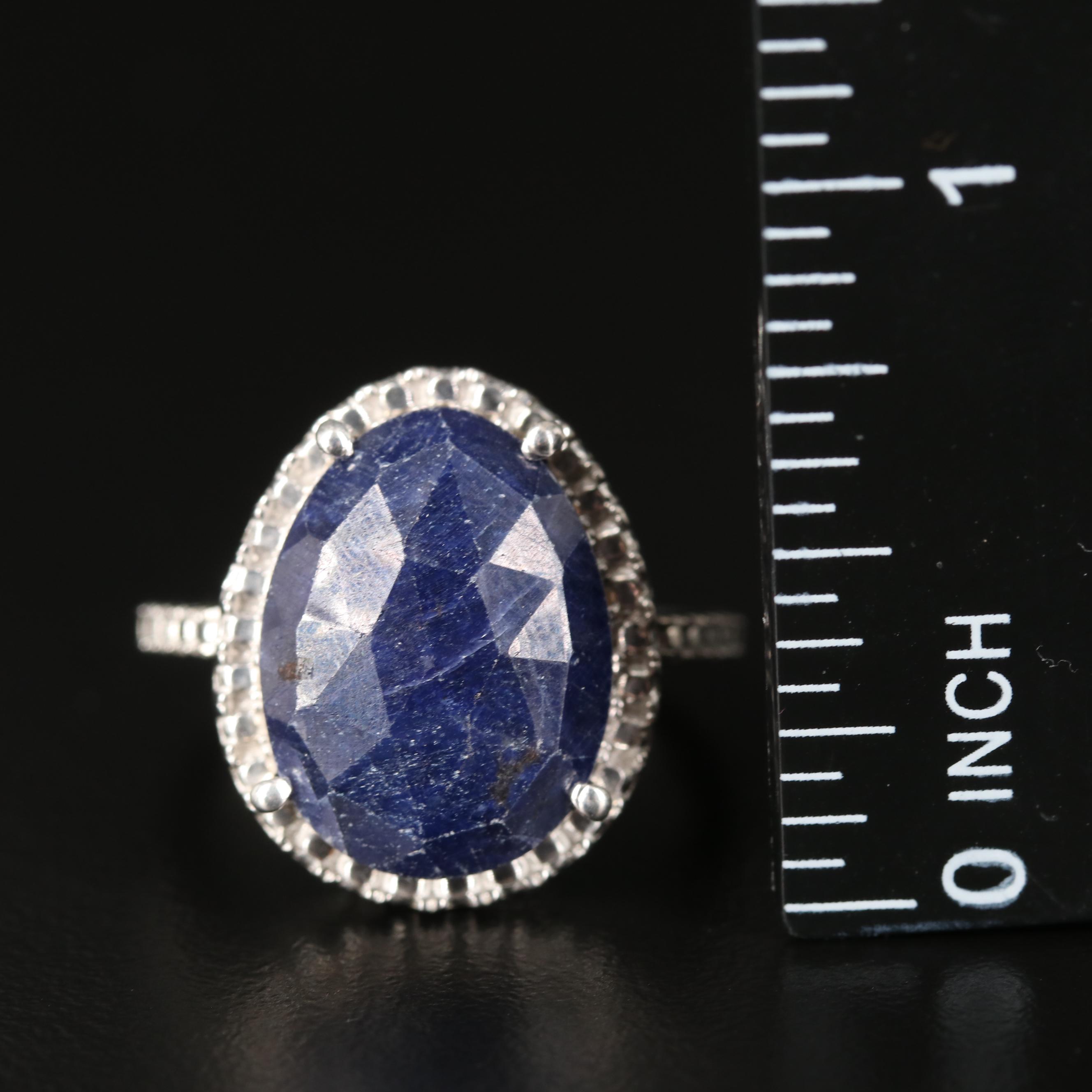 Sterling Sapphire Ring