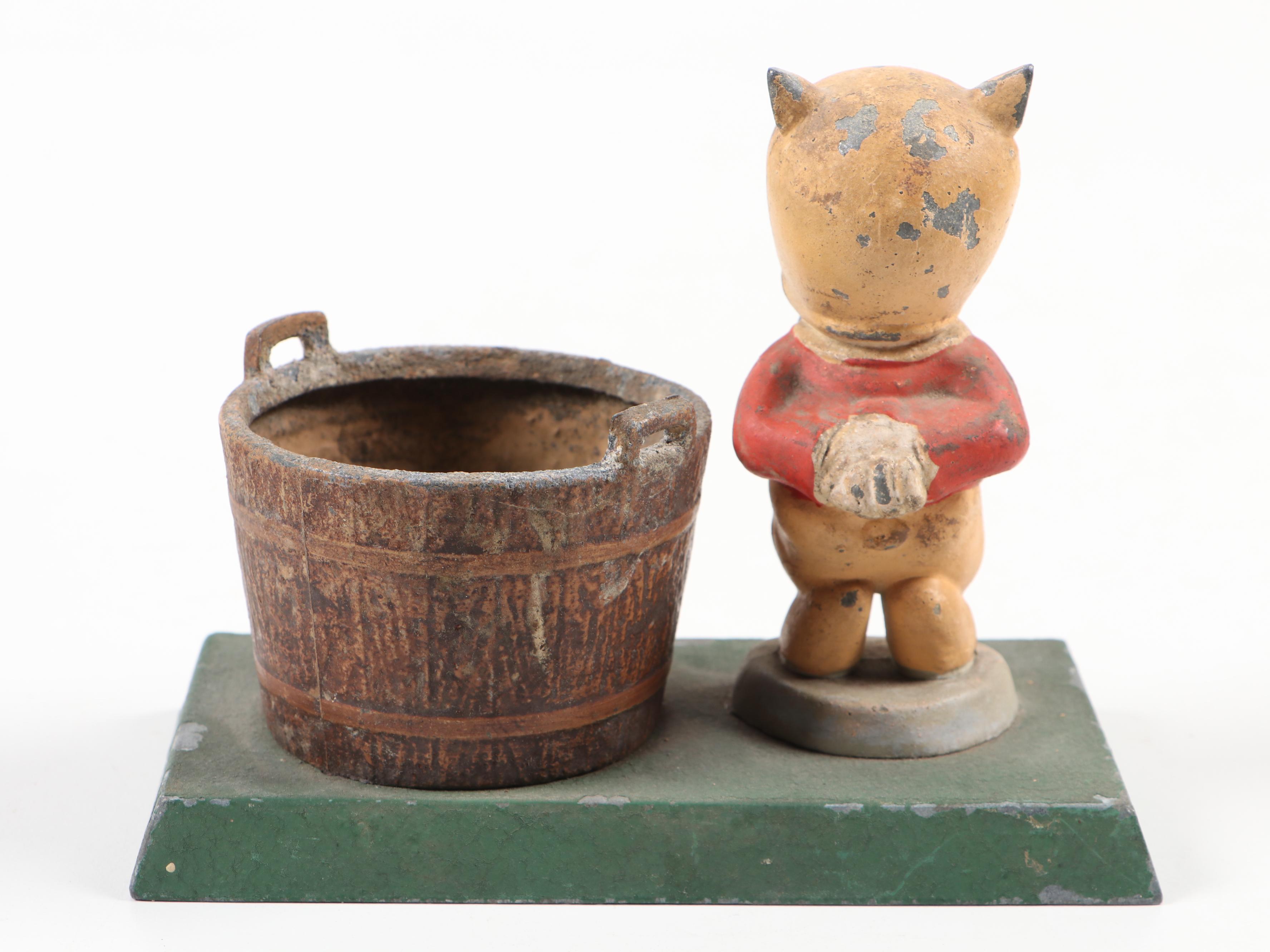 Looney Tunes Elmer Fudd and Porky Pig Spelter Figurines, Mid-20th Century