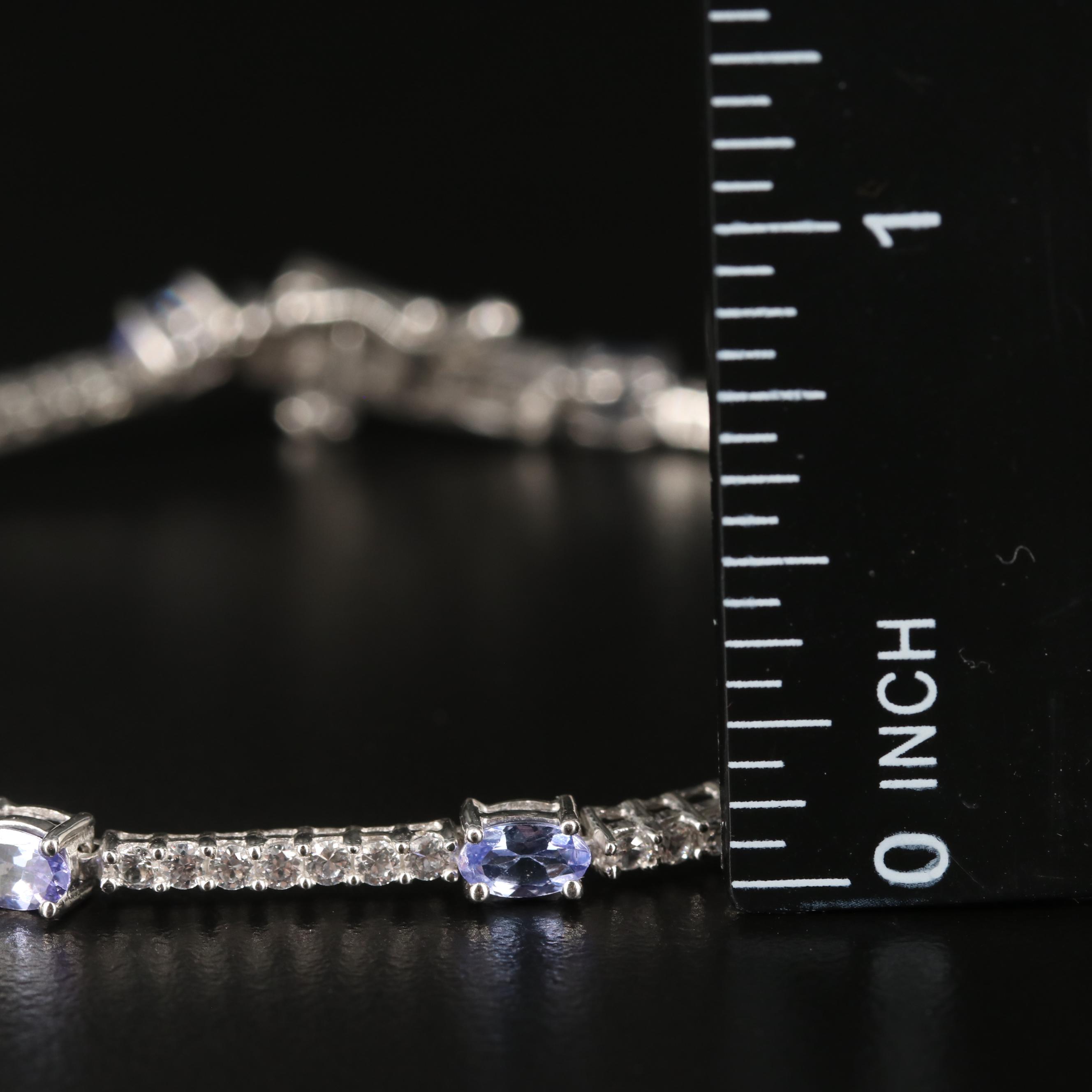 Sterling Tanzanite and Topaz Bracelet