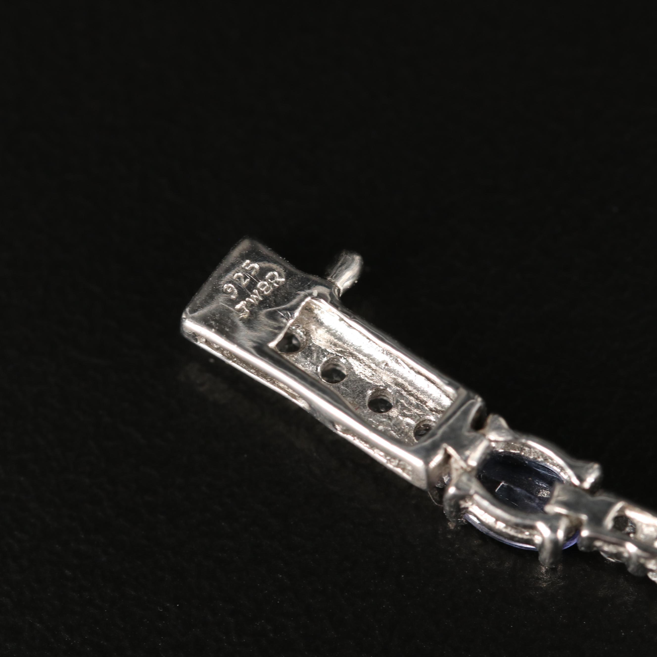 Sterling Tanzanite and Topaz Bracelet