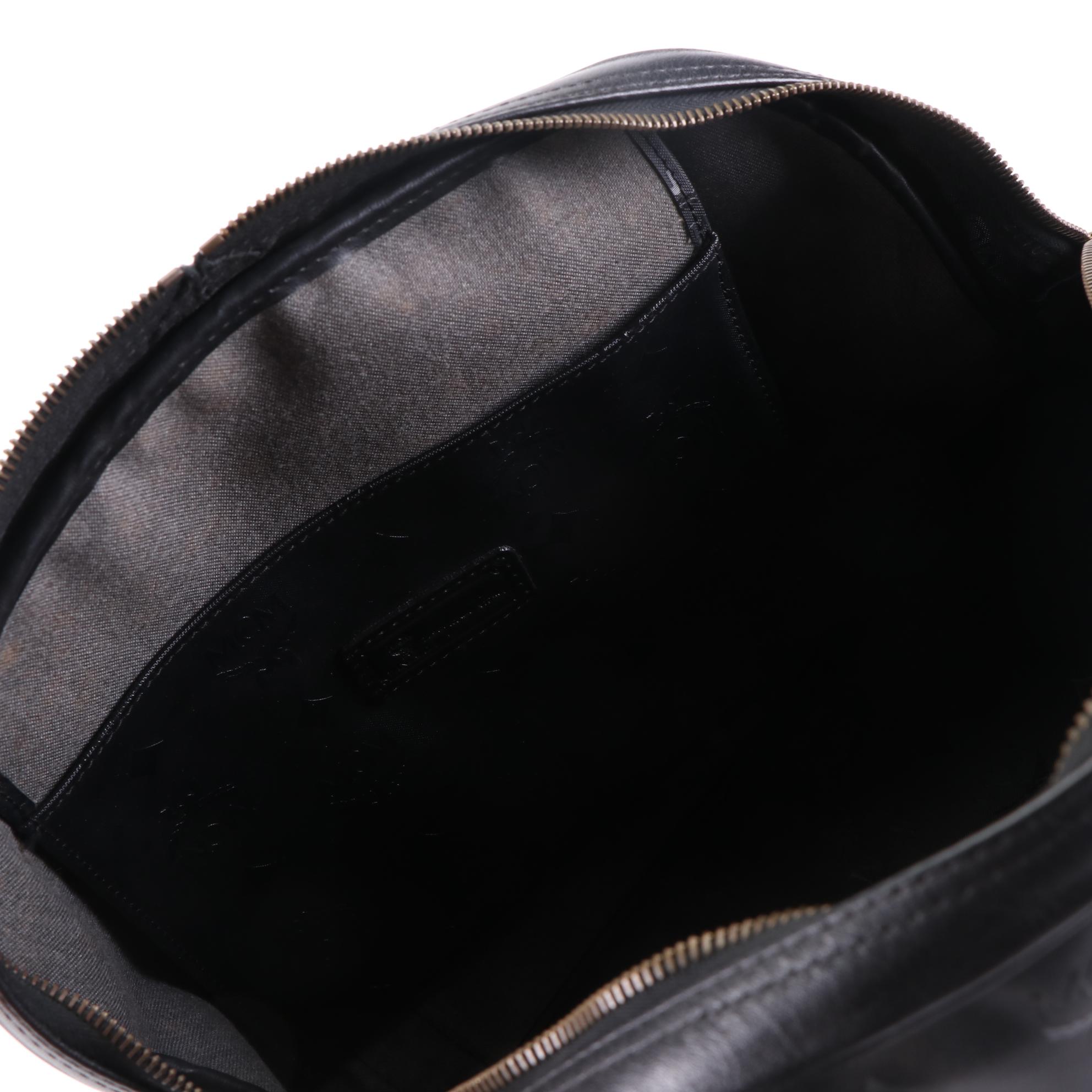 MCM Black Visetos Nylon Shoulder Bag