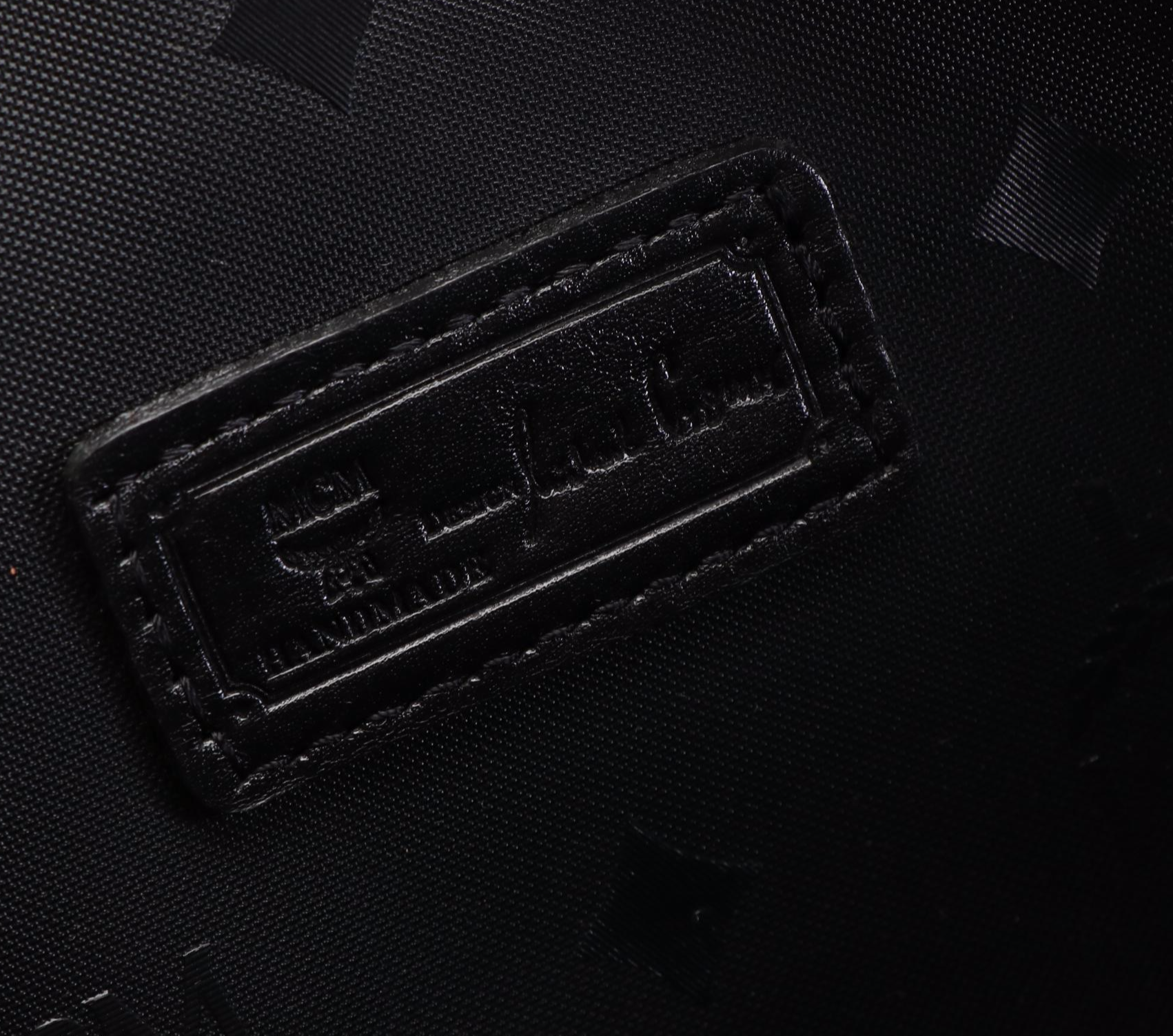 MCM Black Visetos Nylon Shoulder Bag