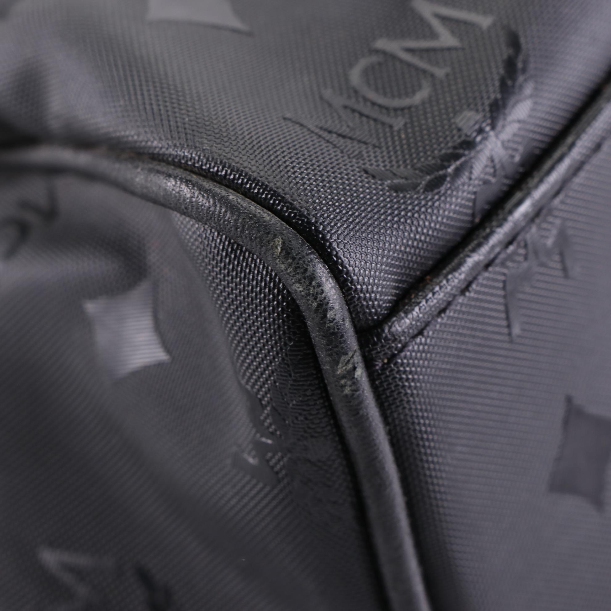 MCM Black Visetos Nylon Shoulder Bag