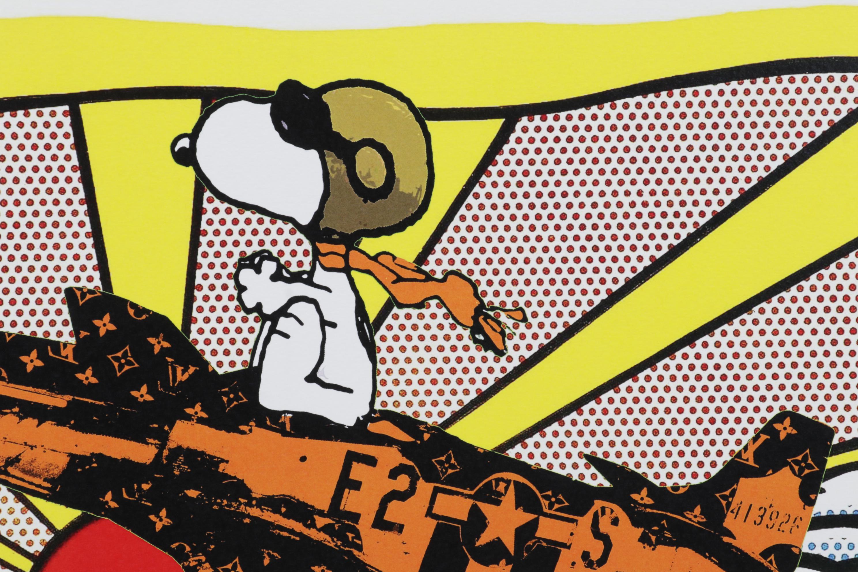 Death NYC Digital Pop Art Print "Snoopy as the Red Baron / Louis Vuitton," 2022