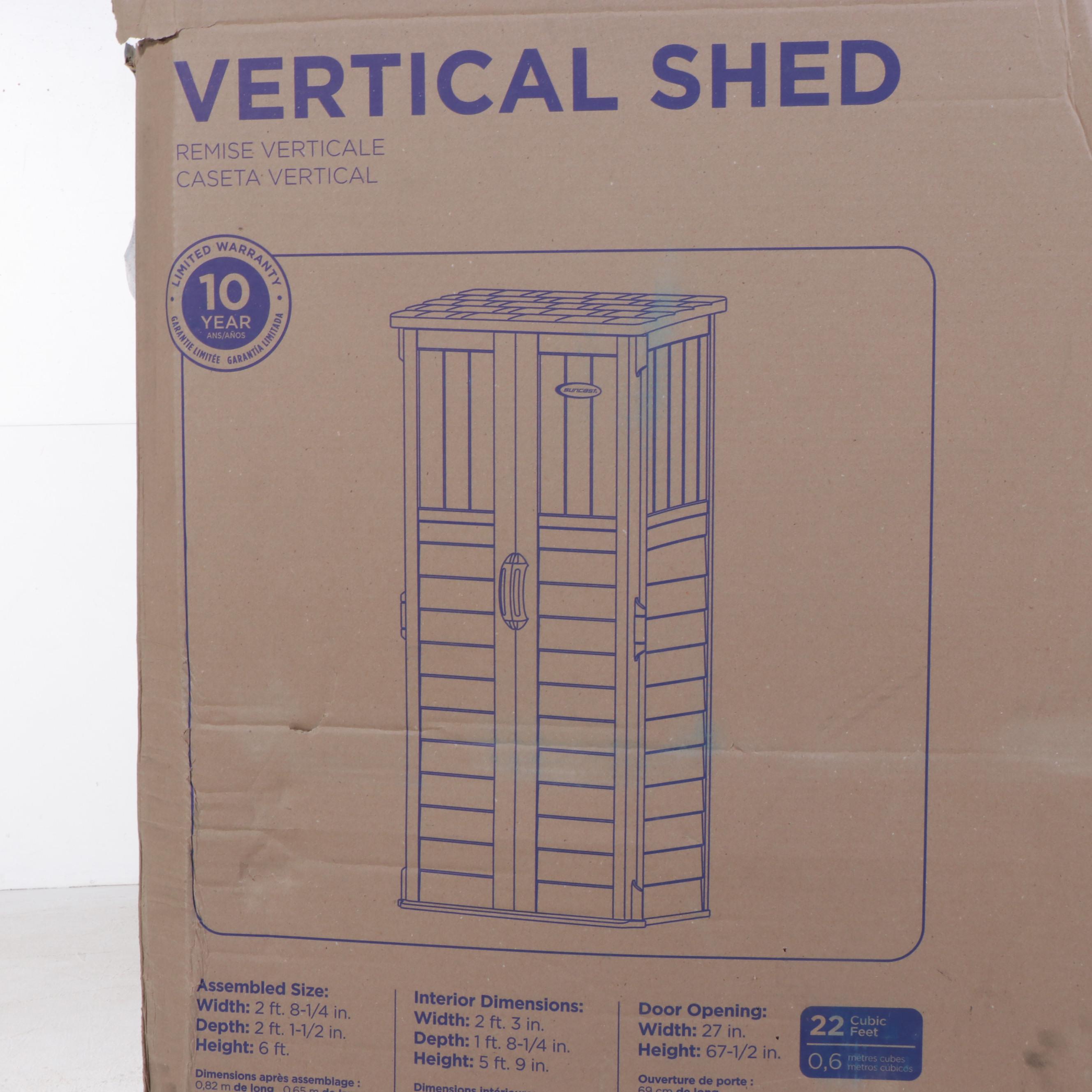 Suncast Plastic Vertical Shed