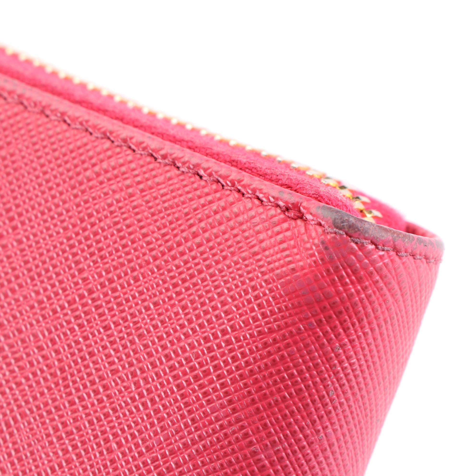 Prada Saffiano Leather Zip Wallet