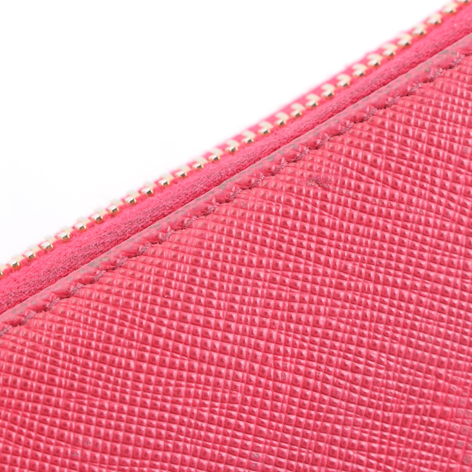 Prada Saffiano Leather Zip Wallet