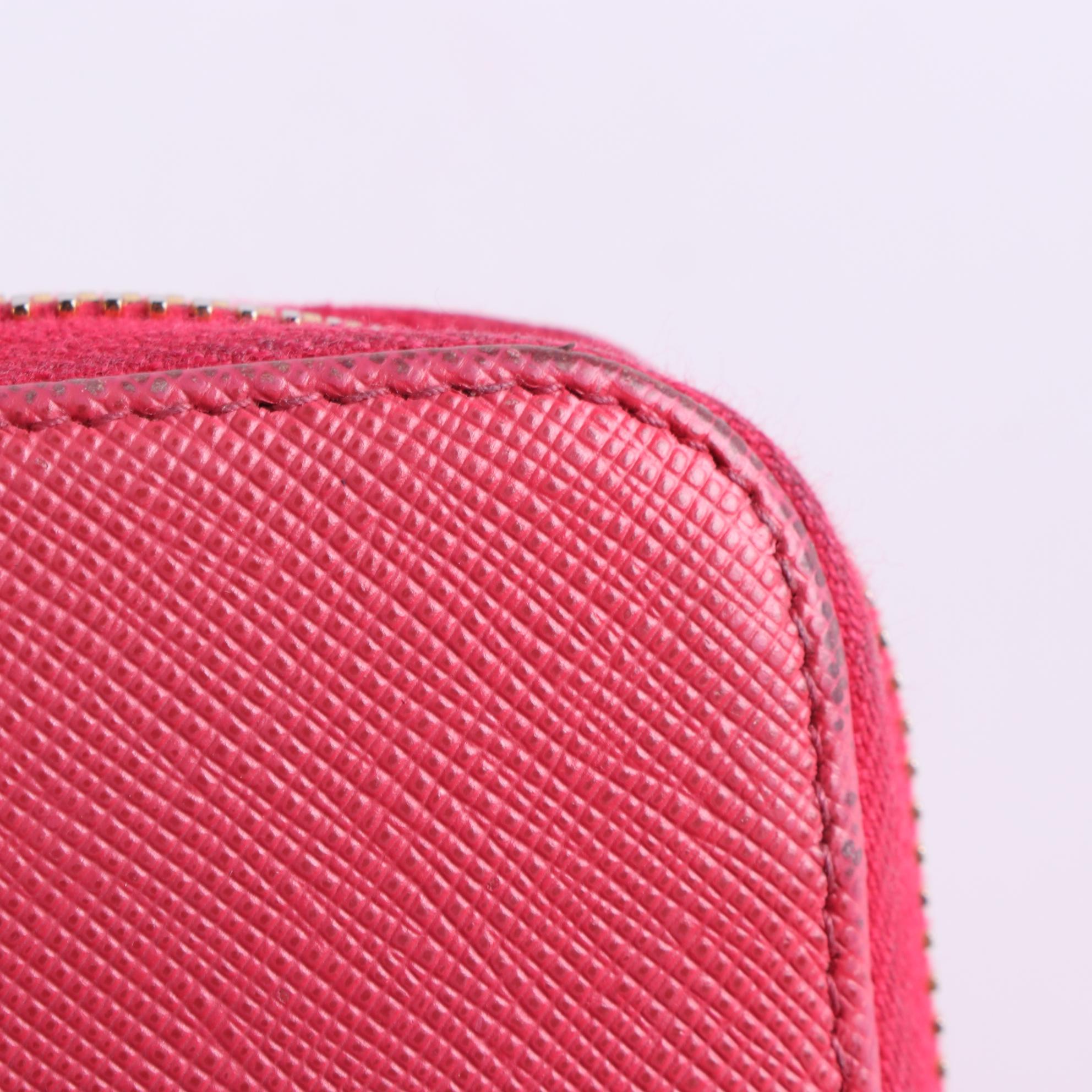 Prada Saffiano Leather Zip Wallet