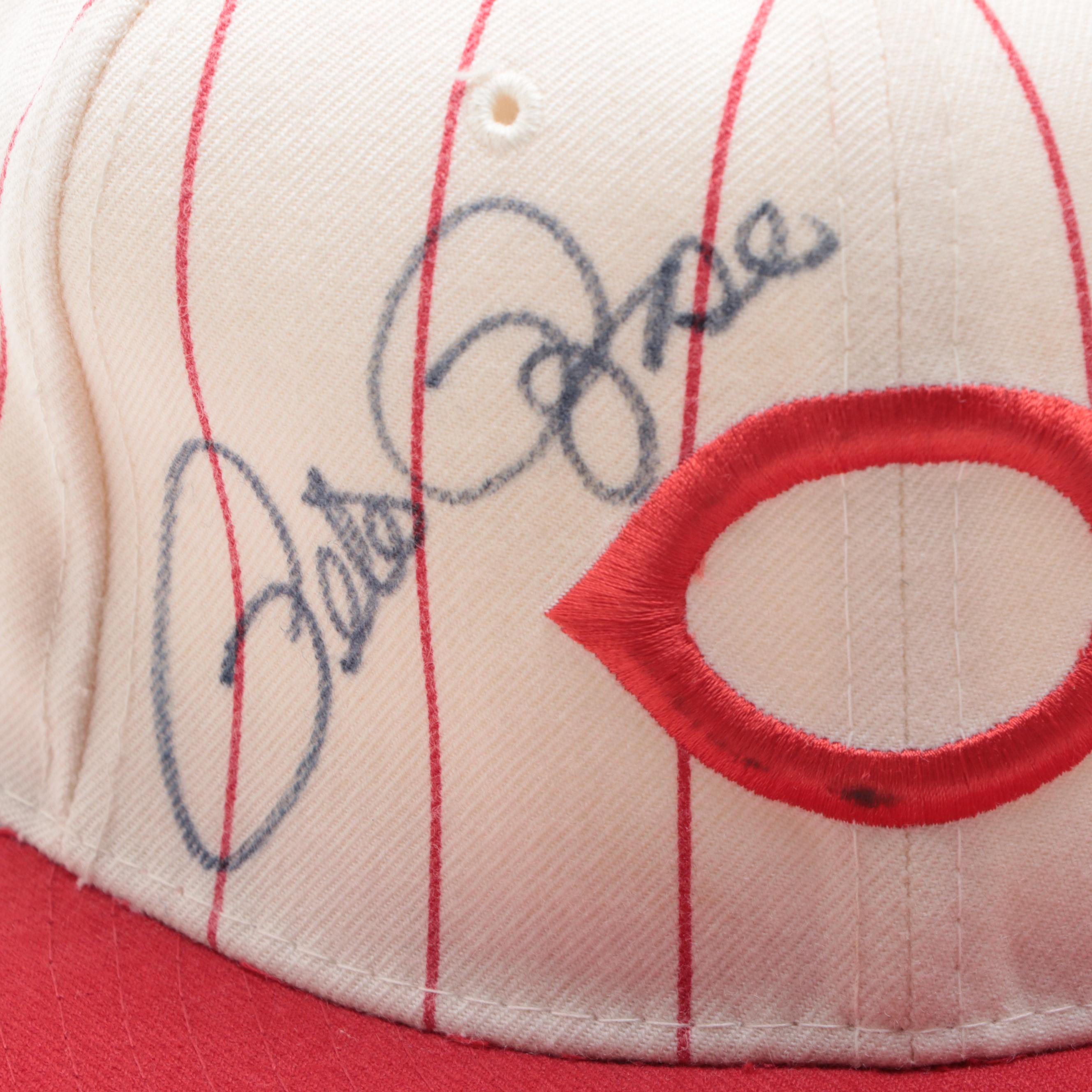 Pete Rose Signed Cincinnati Reds Cap with Big Red Machine Plaques