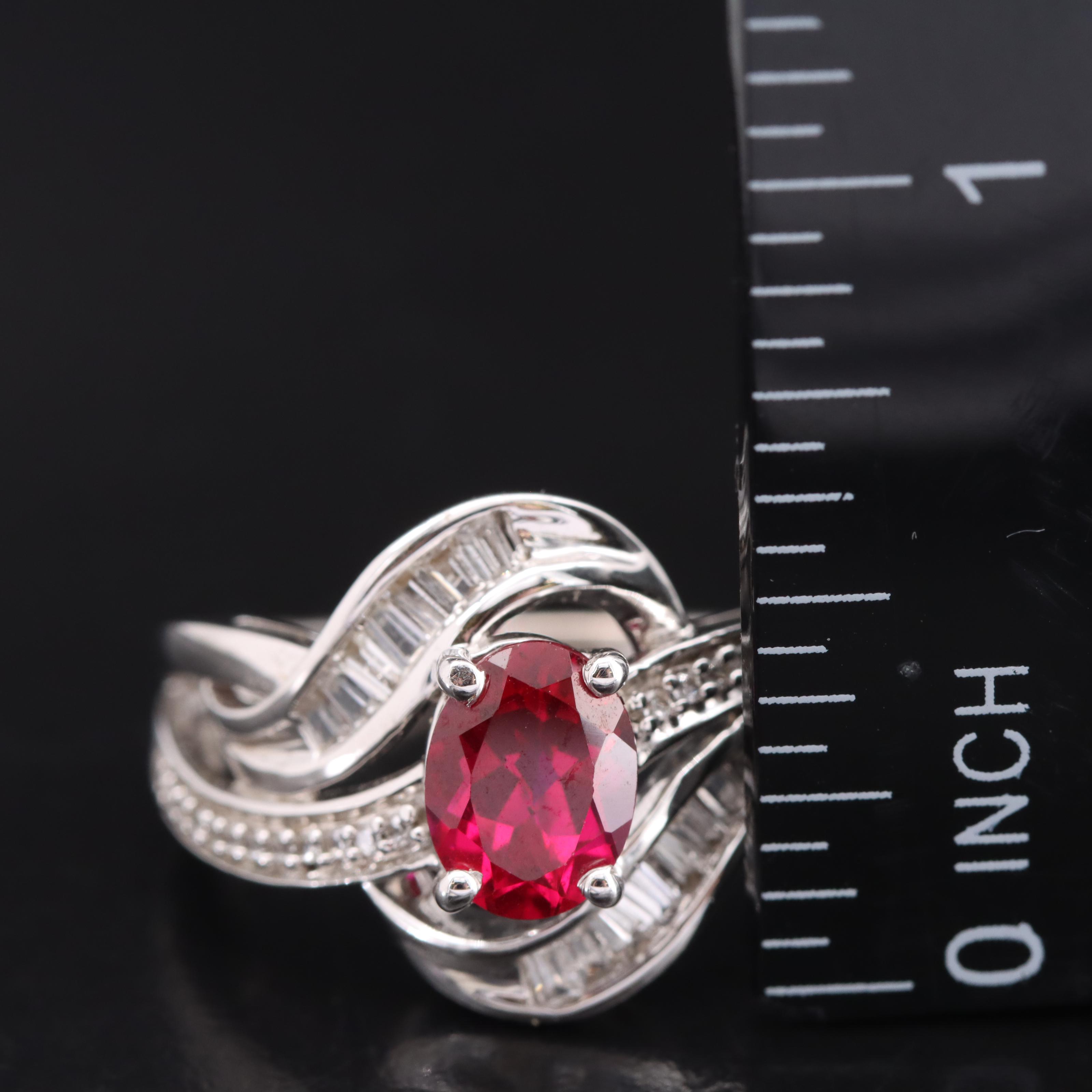 Sterling Ruby and Sapphire Ring