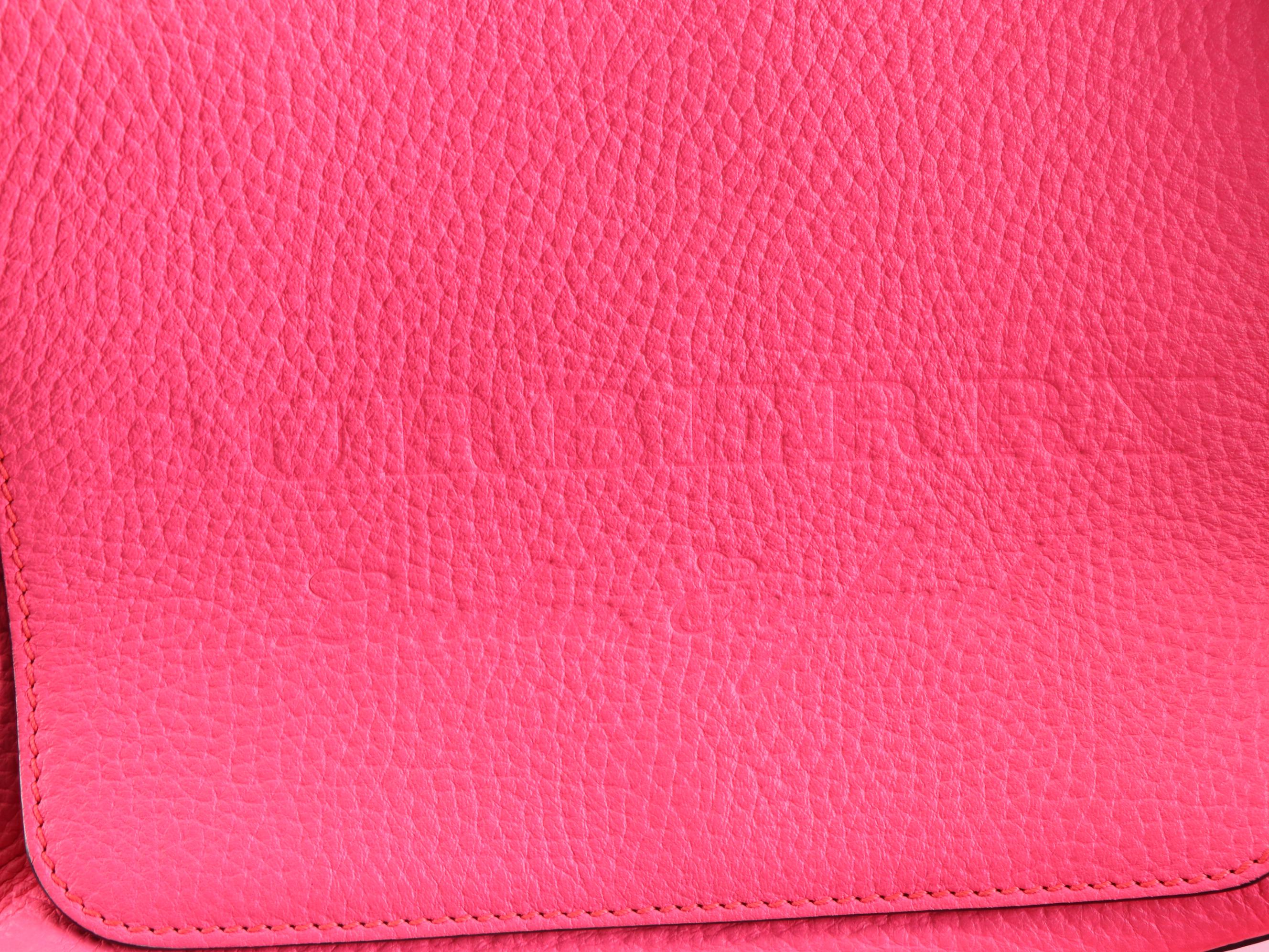 Burberry Crossbody Shoulder Bag in Neon Pink Leather