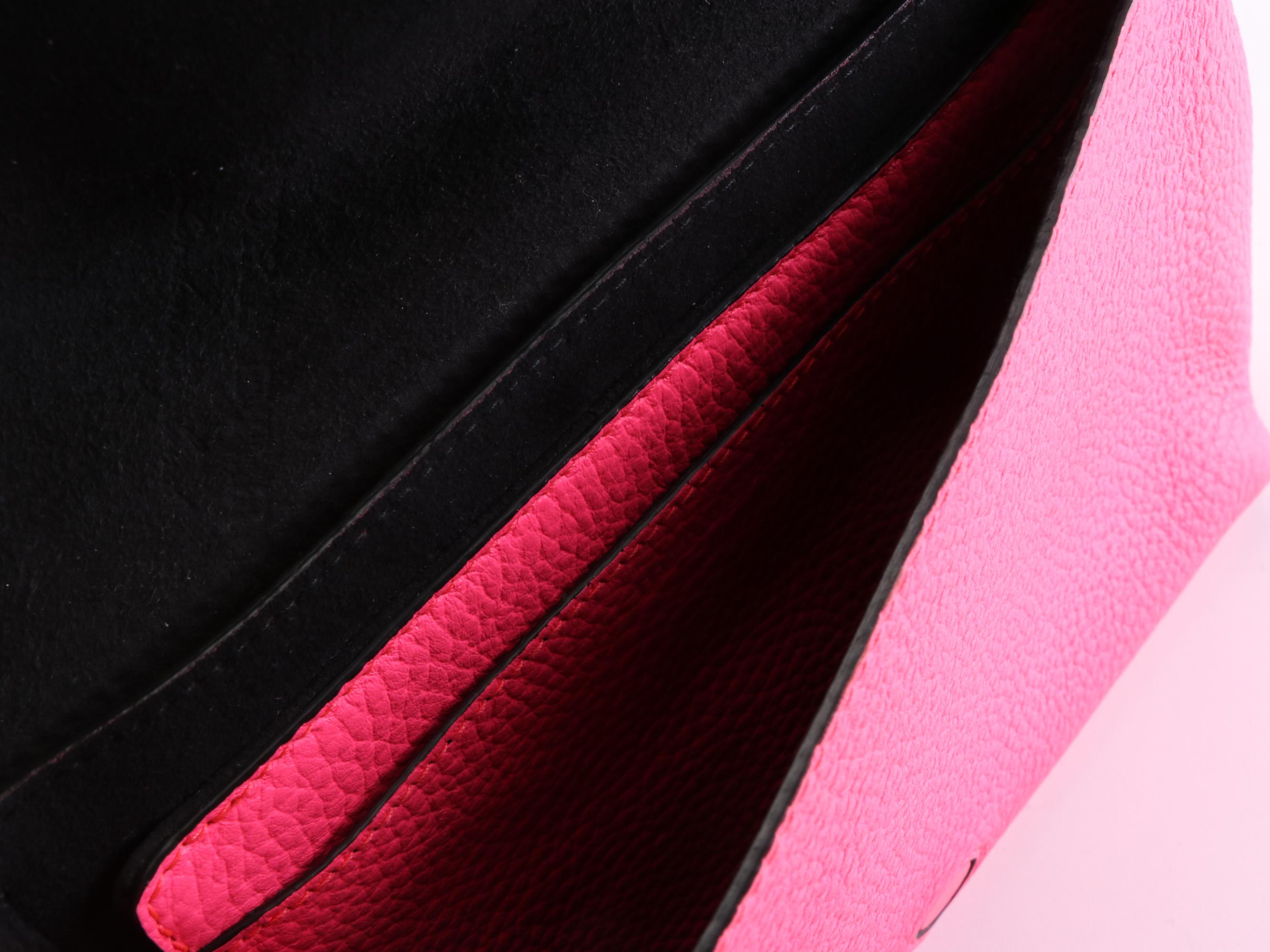 Burberry Crossbody Shoulder Bag in Neon Pink Leather