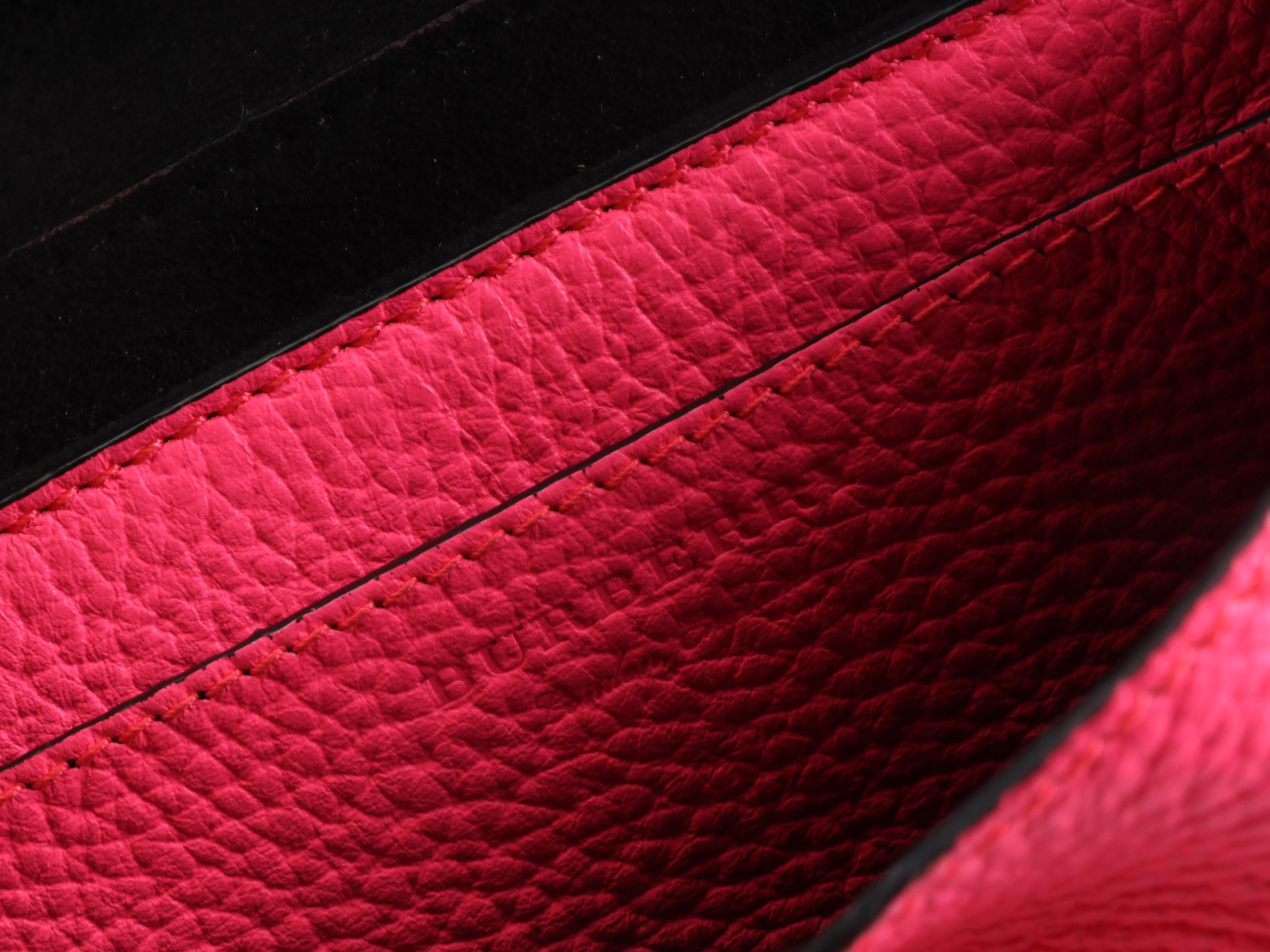 Burberry Crossbody Shoulder Bag in Neon Pink Leather