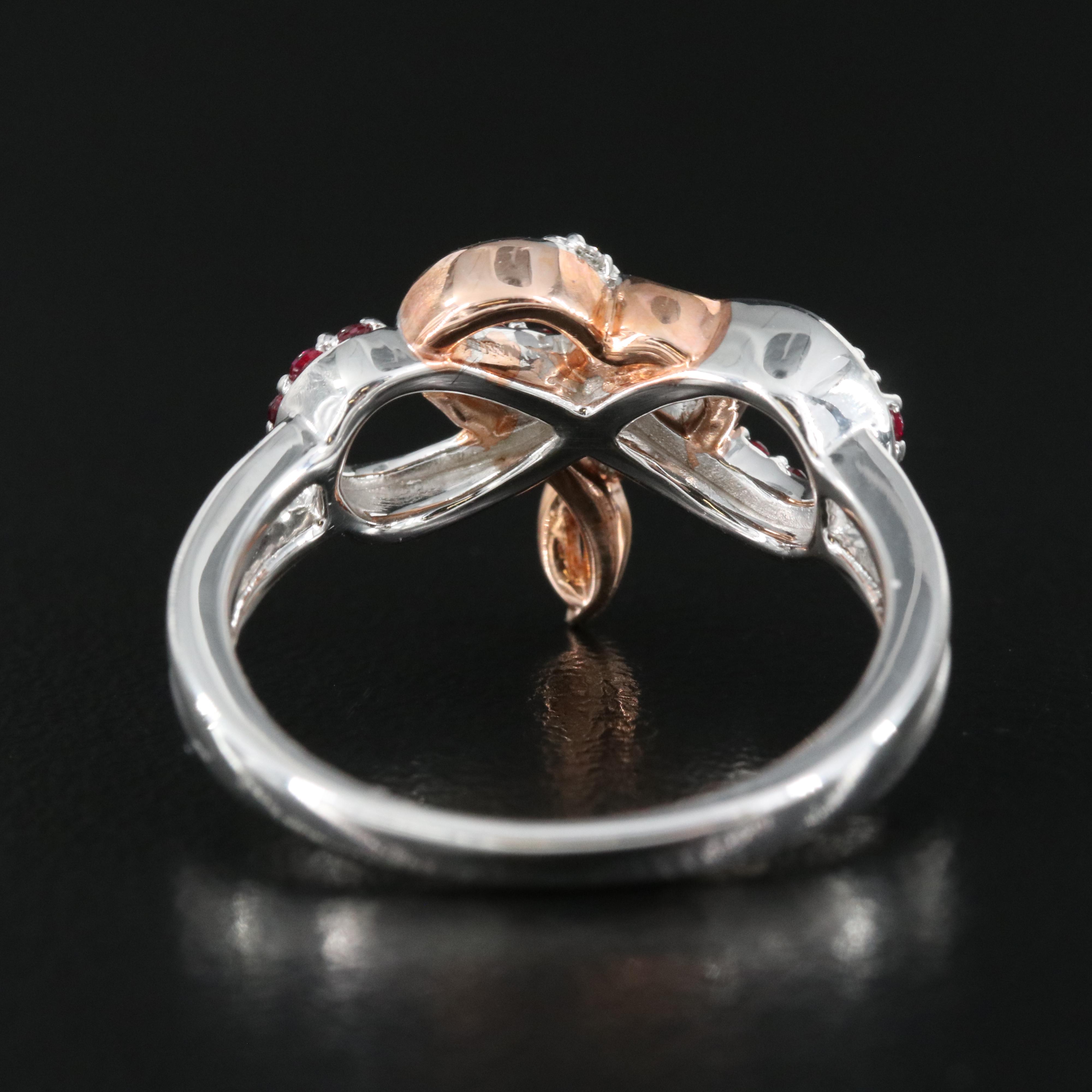 Sterling Ruby ad Diamond Infinity Heart Ring