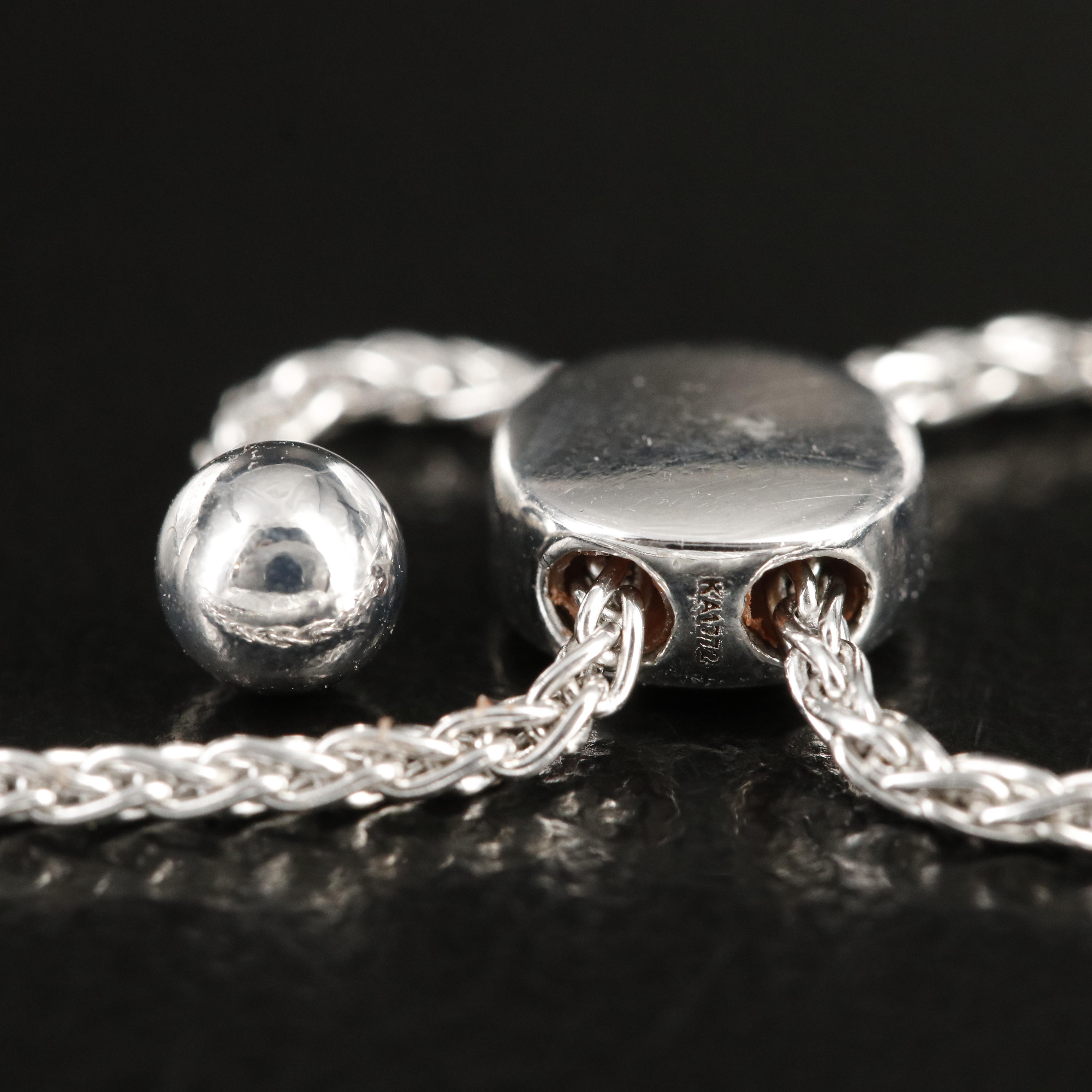 Sterling Amethyst and Sapphire Bolo Bracelet