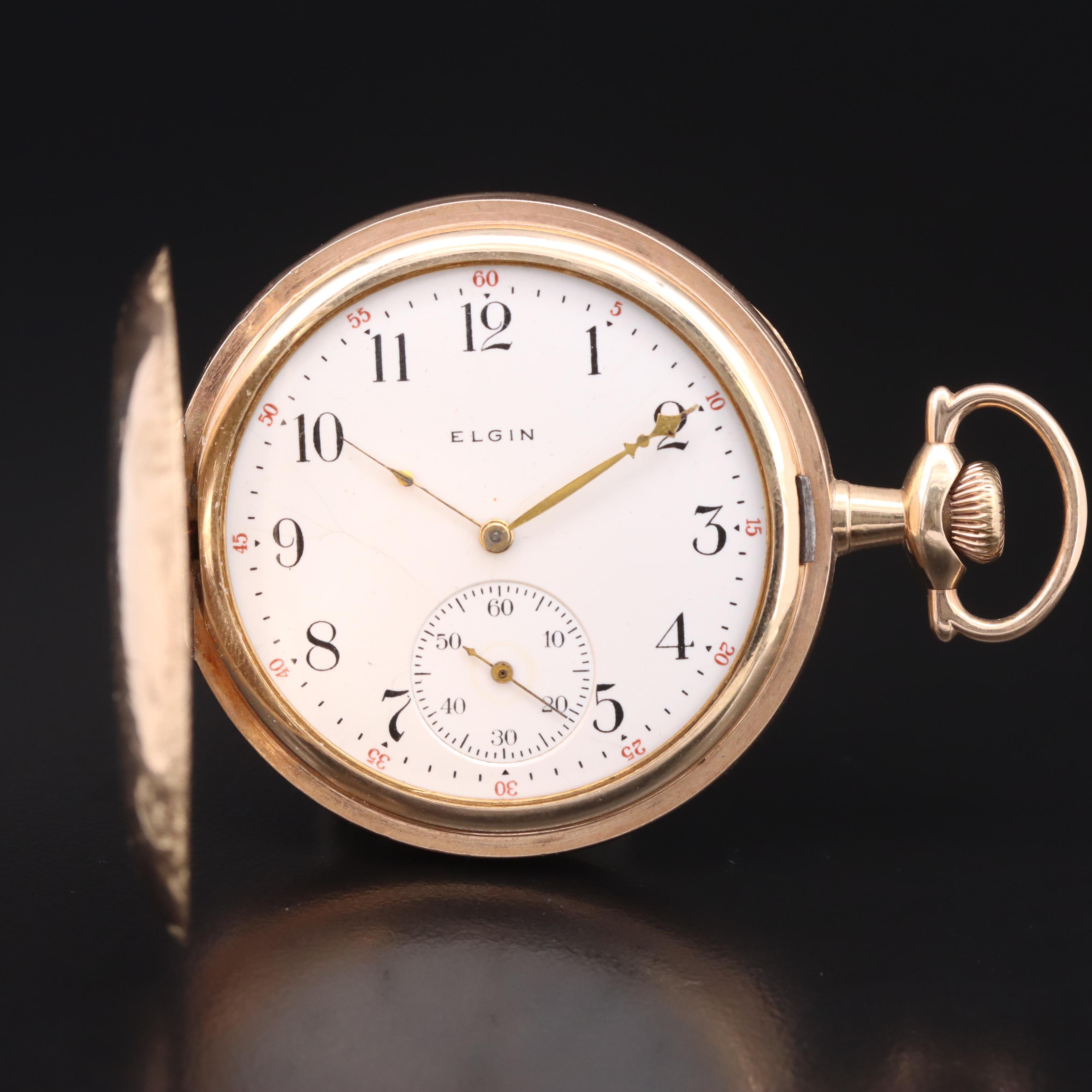 1903 Elgin Hunting Case Gold-Filled Pocket Watch