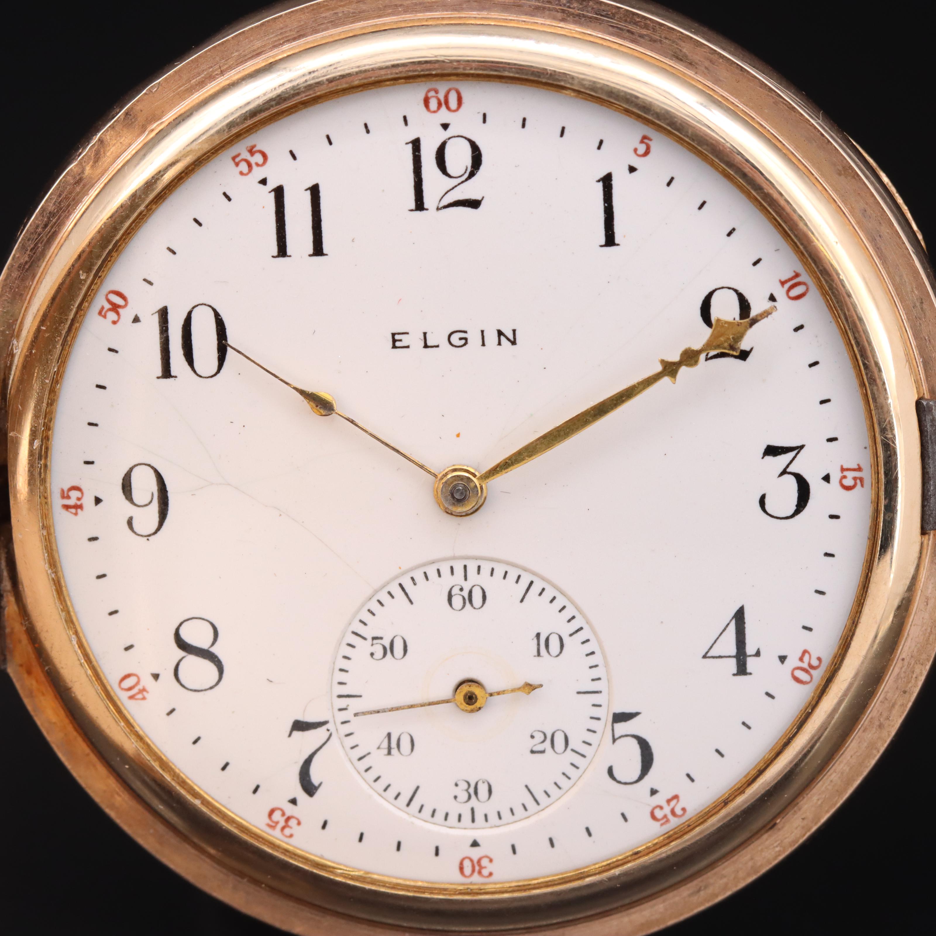 1903 Elgin Hunting Case Gold-Filled Pocket Watch