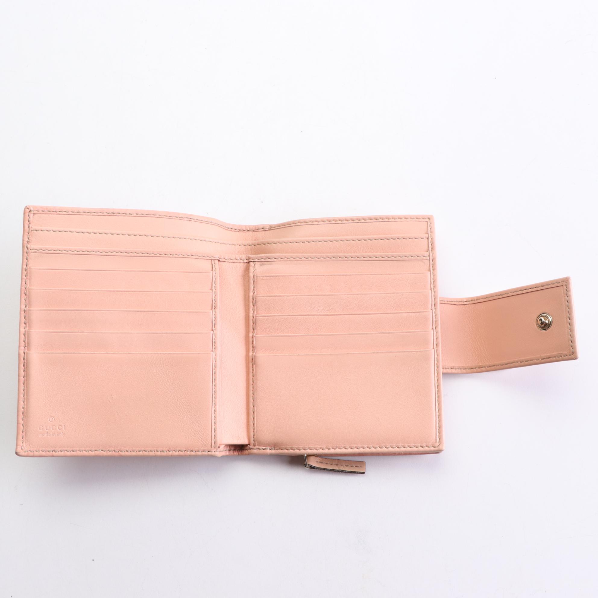 Gucci Abbey D-Ring Compact Wallet in Guccissima Leather