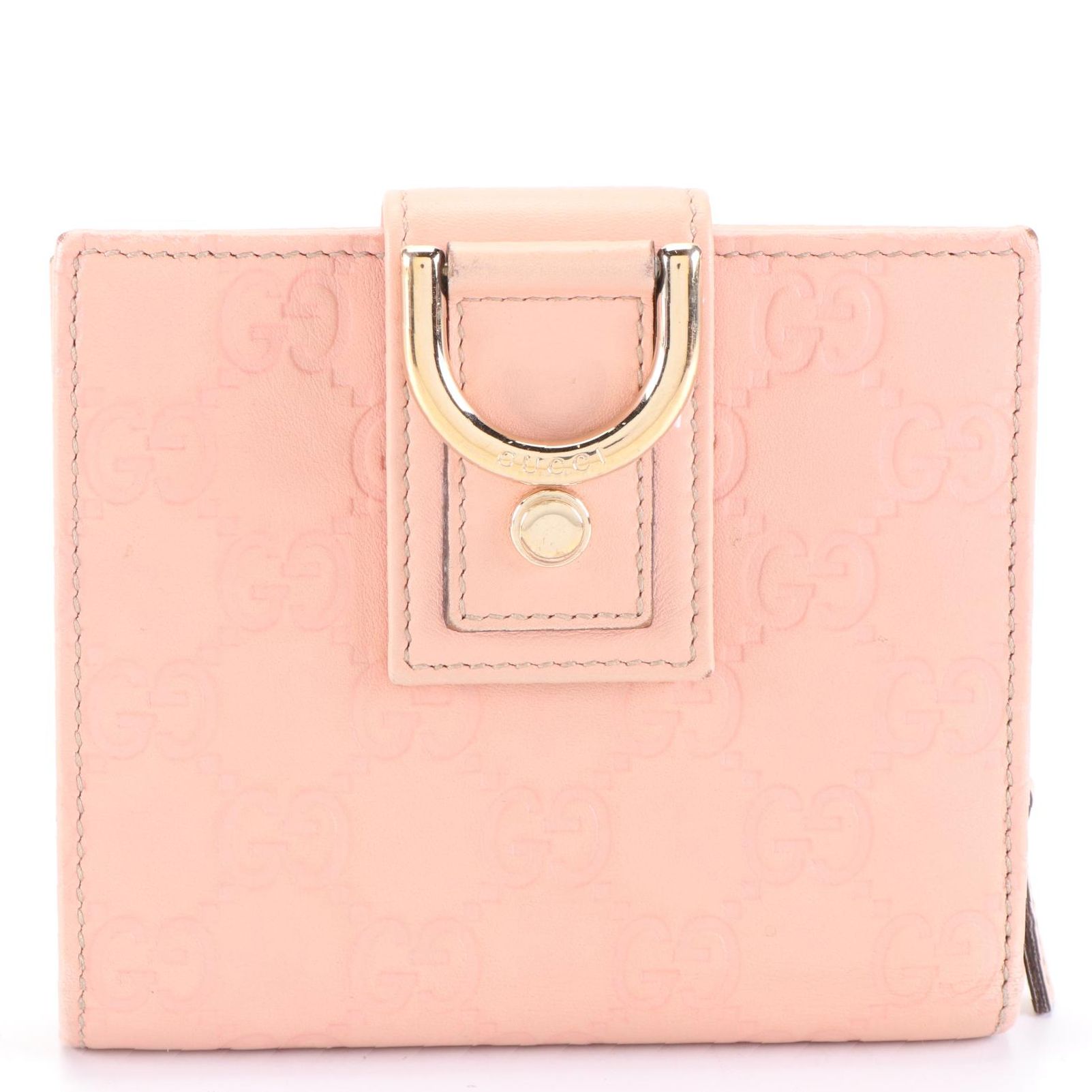 Gucci Abbey D-Ring Compact Wallet in Guccissima Leather