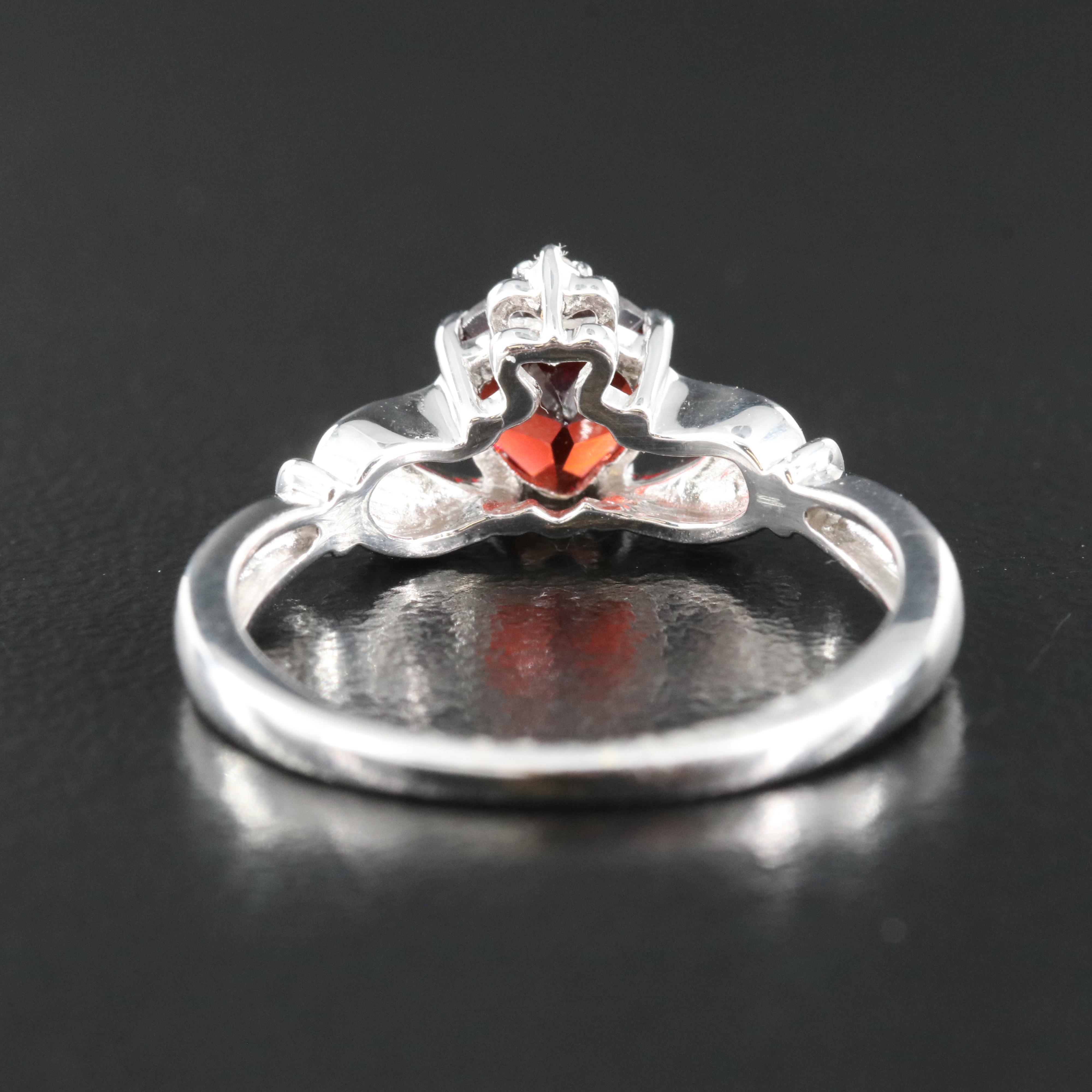 Sterling Garnet and Sapphire Ring