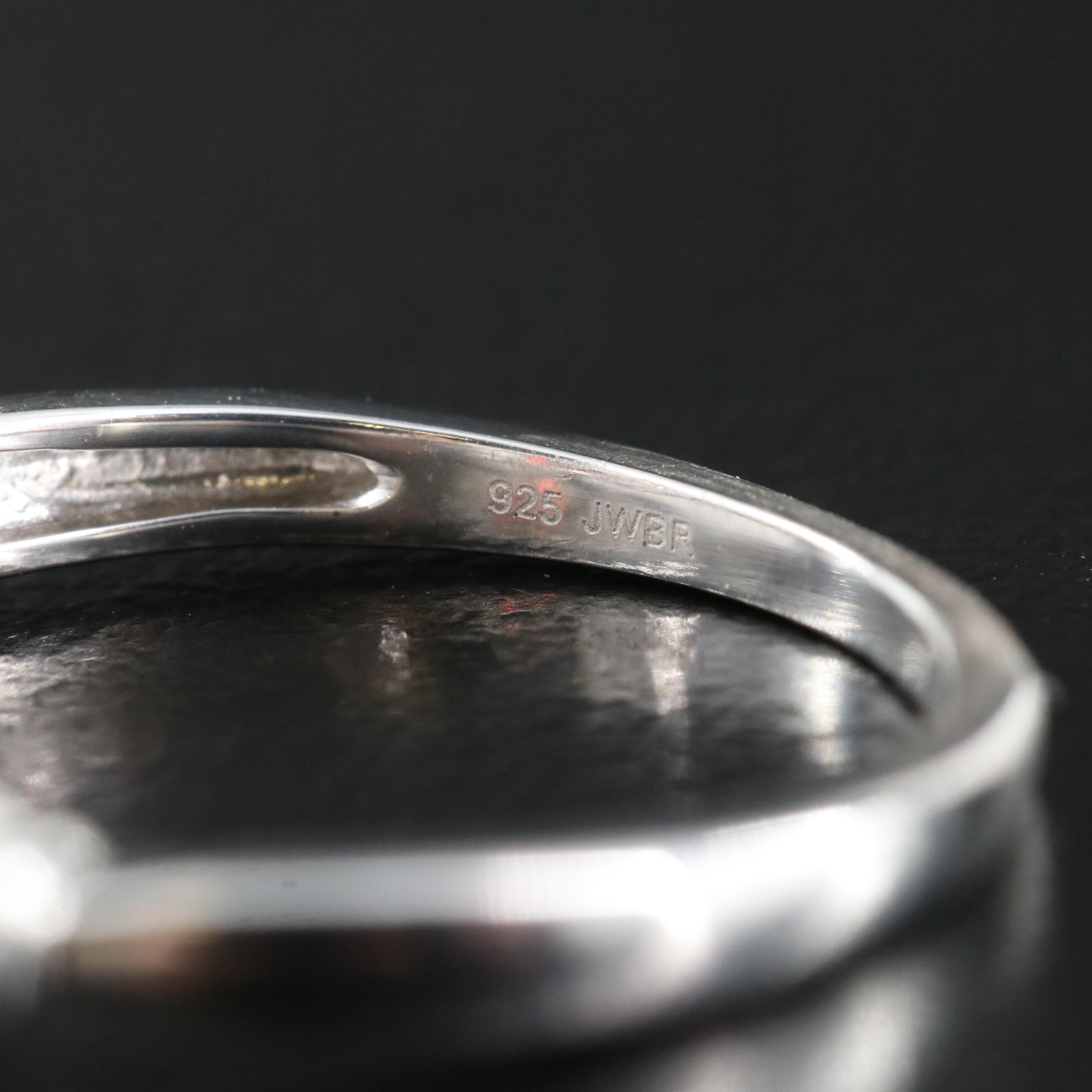 Sterling Garnet and Sapphire Ring