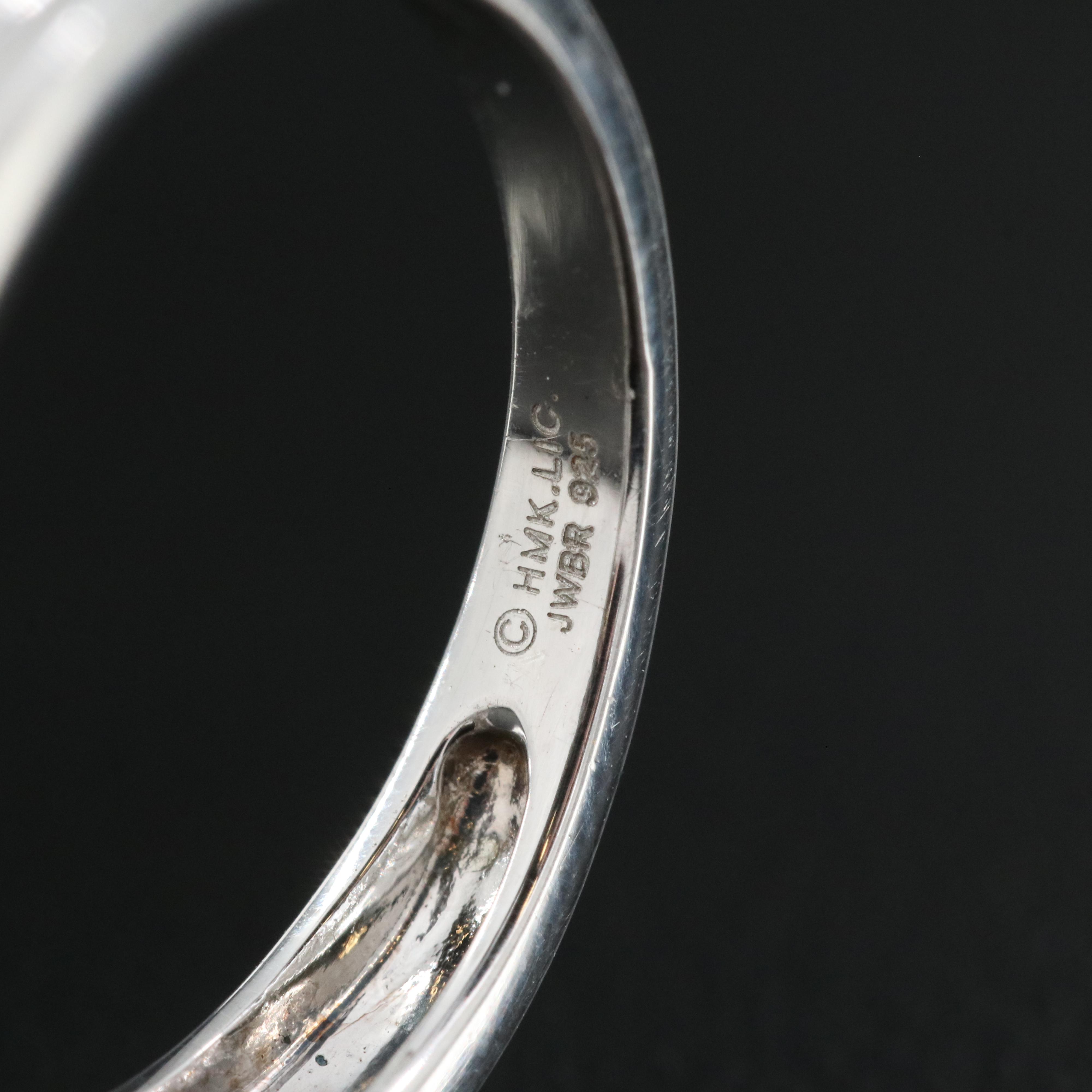 Sterling Diamond and Amethyst Ring