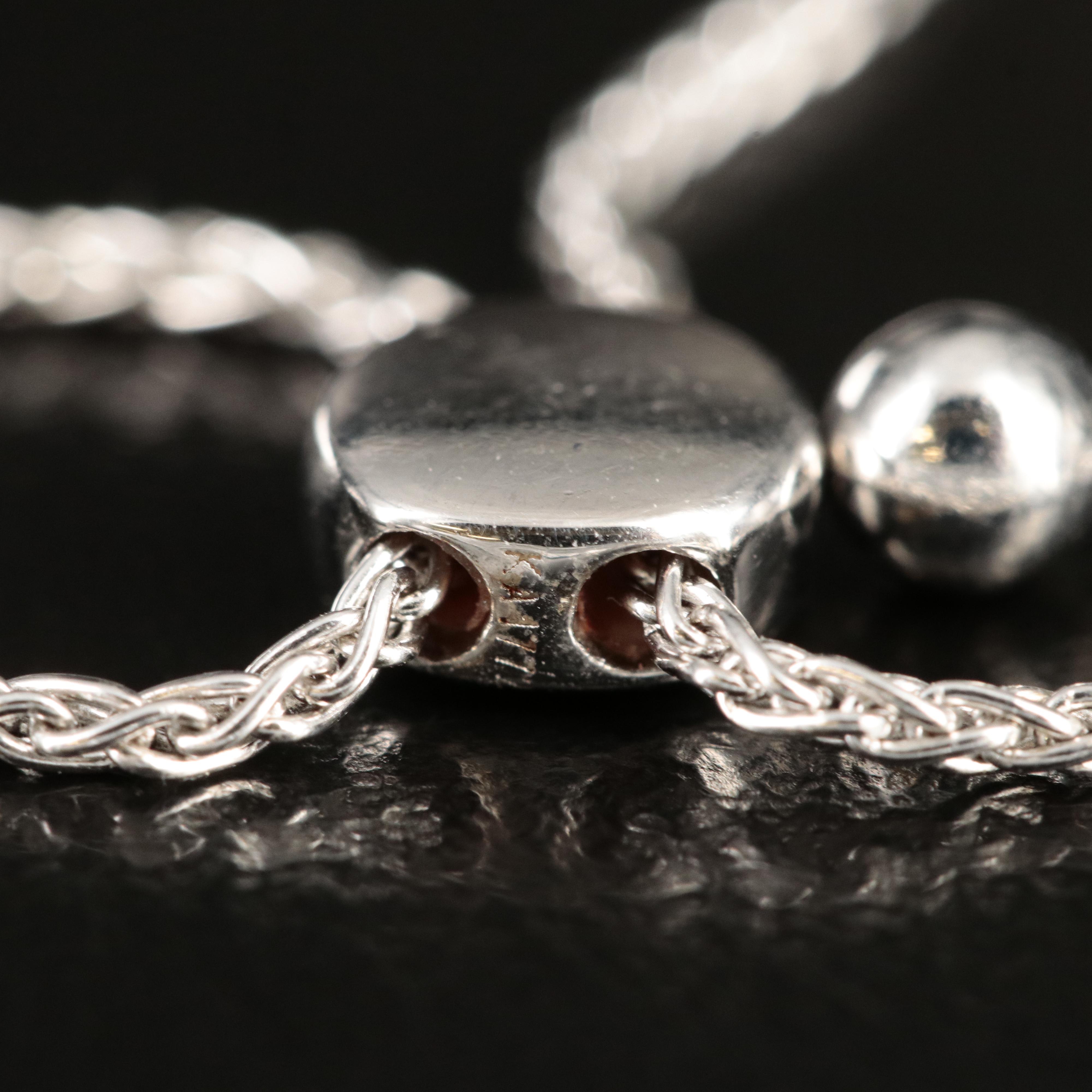 Sterling Amethyst and Topaz Bolo Bracelet