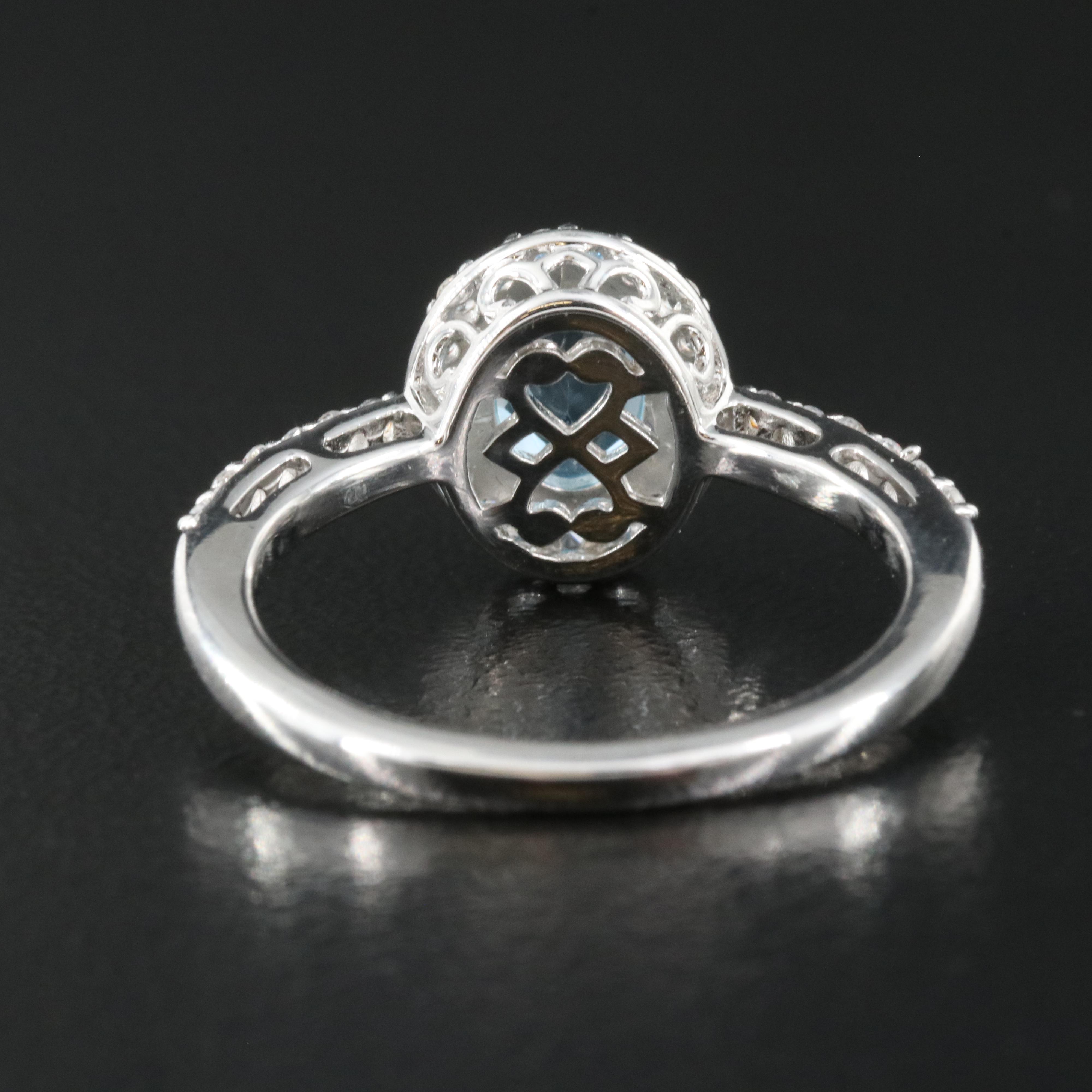 Sterling Topaz and Sapphire Ring