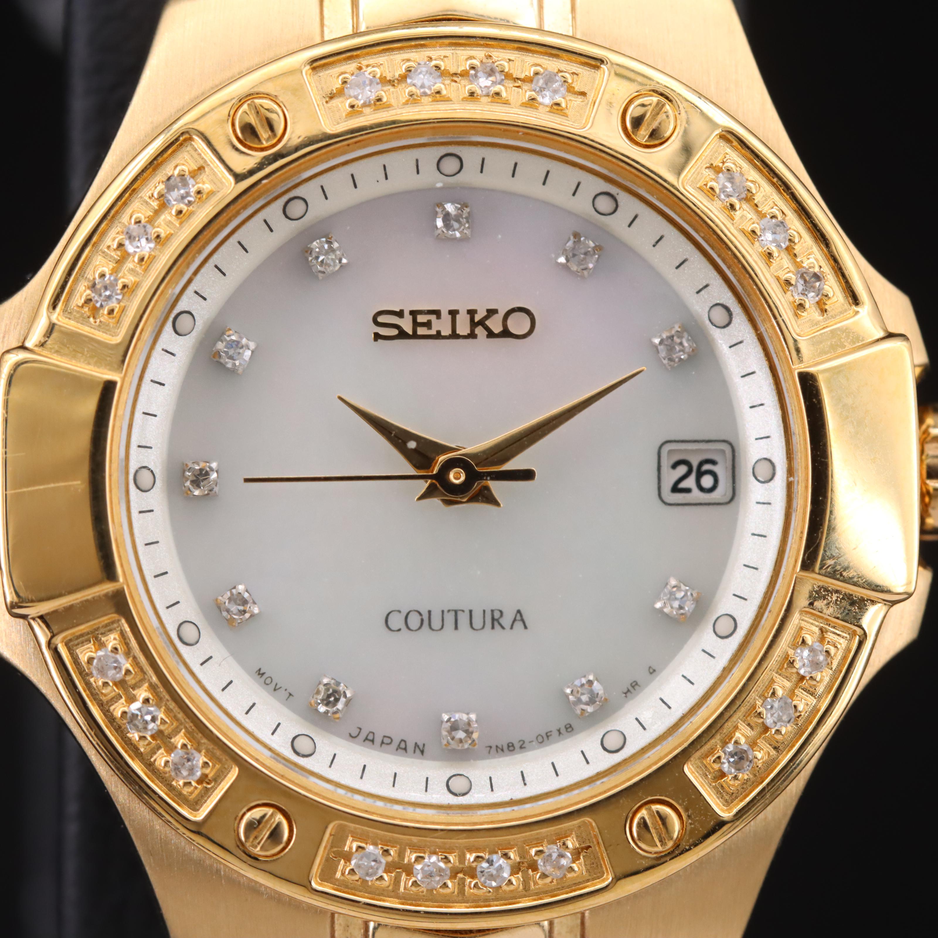 Seiko Coutura Mother-of-Pearl and Diamond Watch