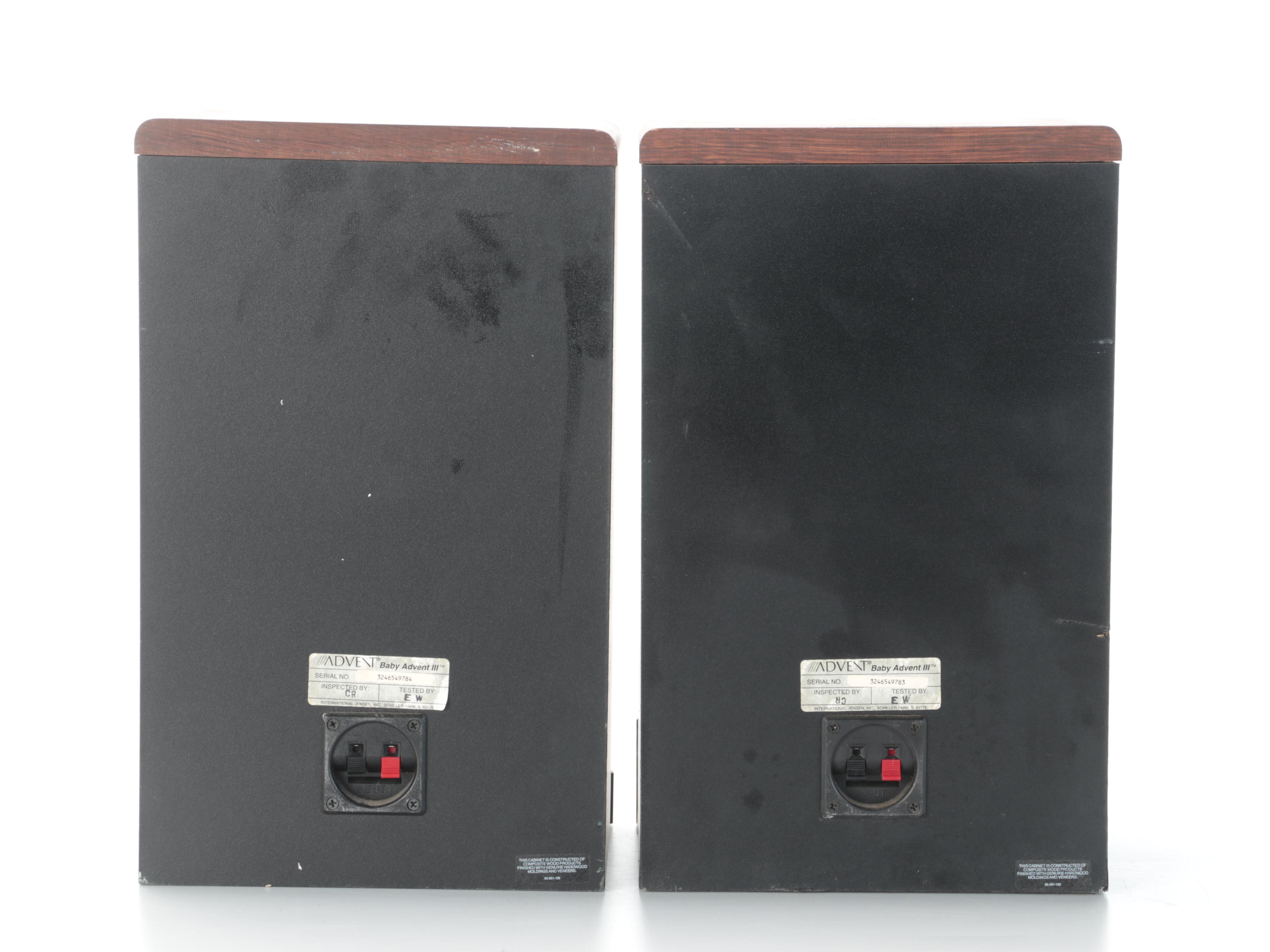 Advent "Baby Advent III" Speaker System, Late 20th/Early 21st Century