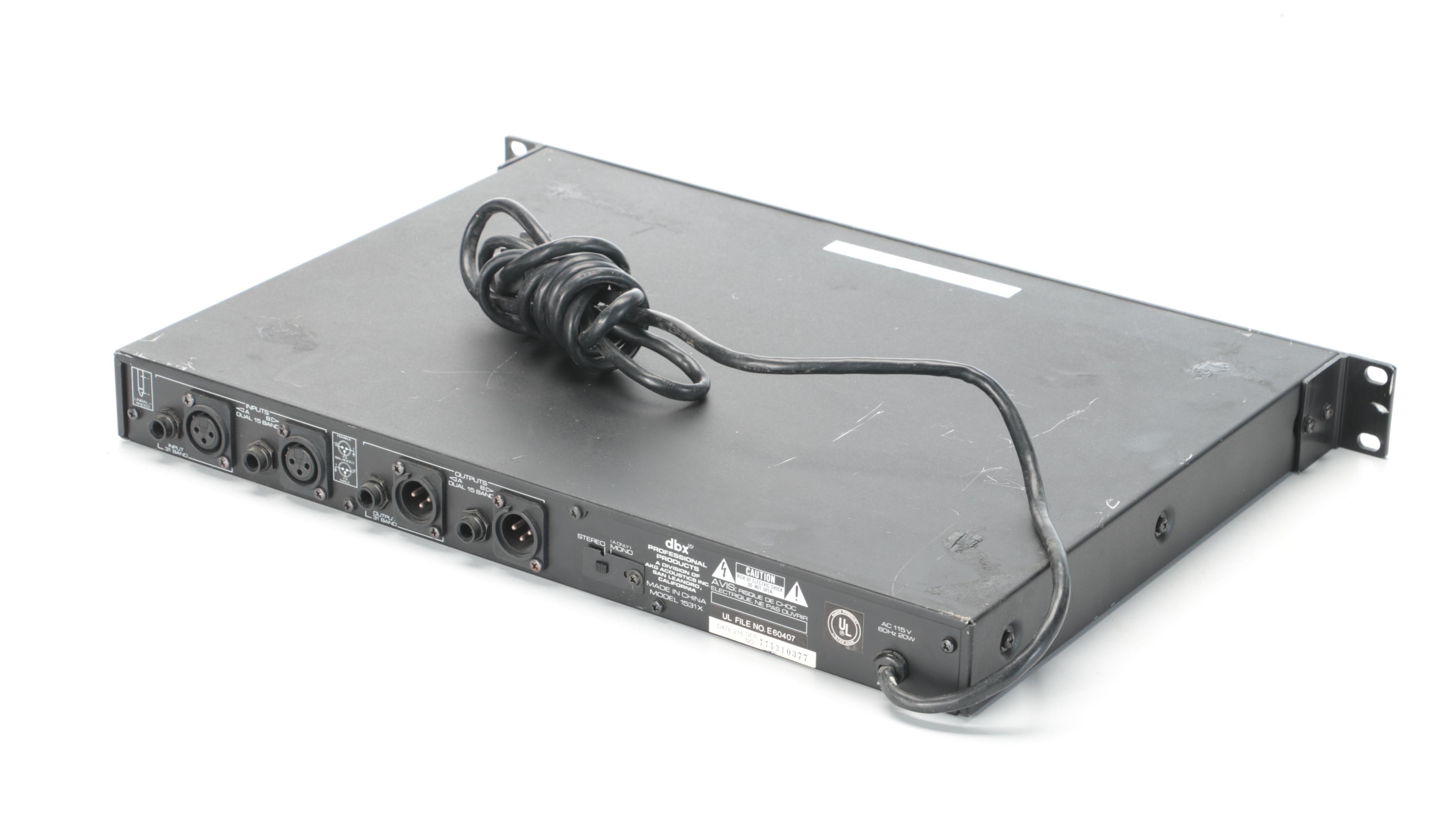 Mackie 12-Channel Mixer, DBX Equalizer, Nady Audio ProPower Amp, Alesis Speakers