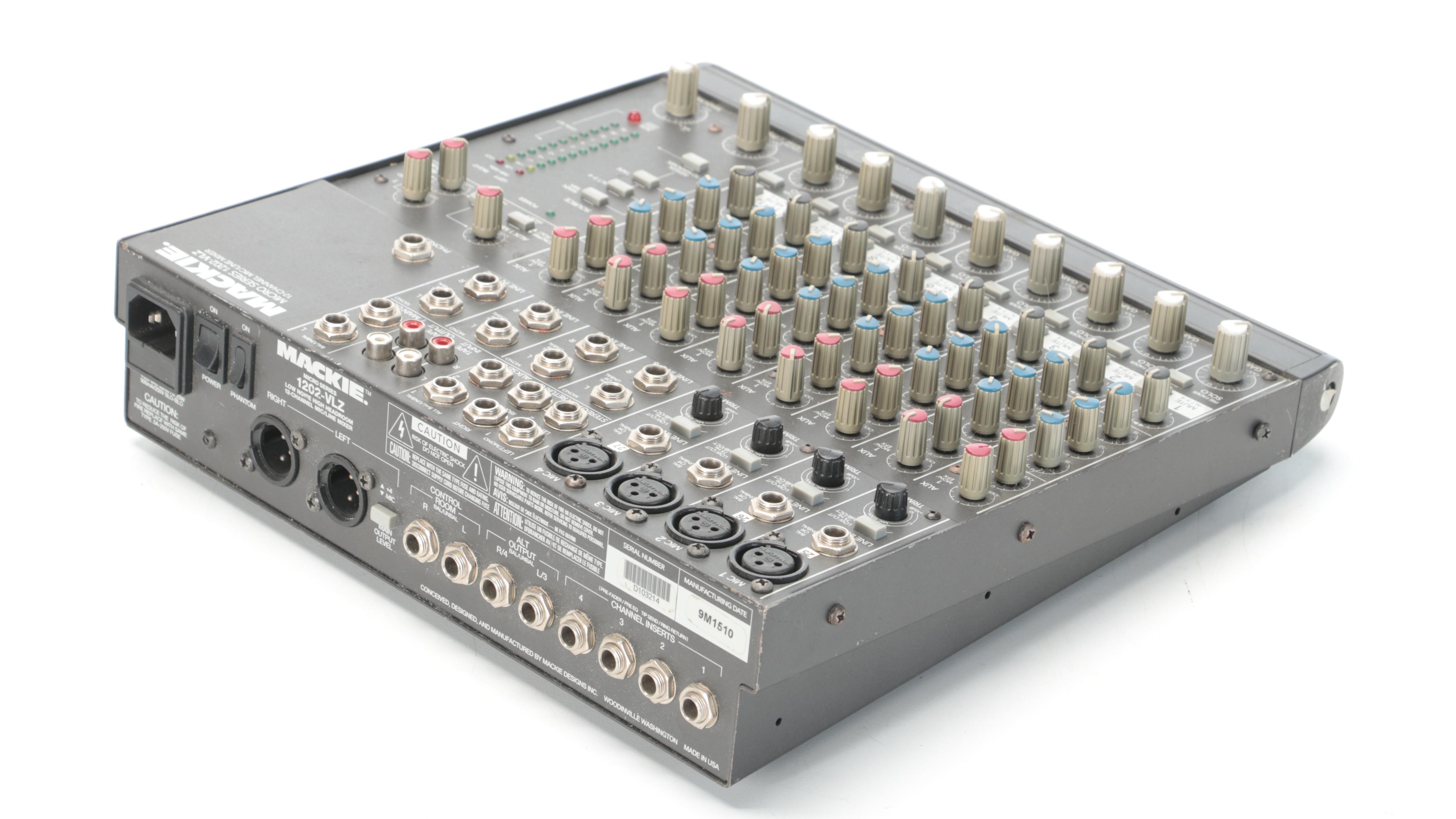 Mackie 12-Channel Mixer, DBX Equalizer, Nady Audio ProPower Amp, Alesis Speakers