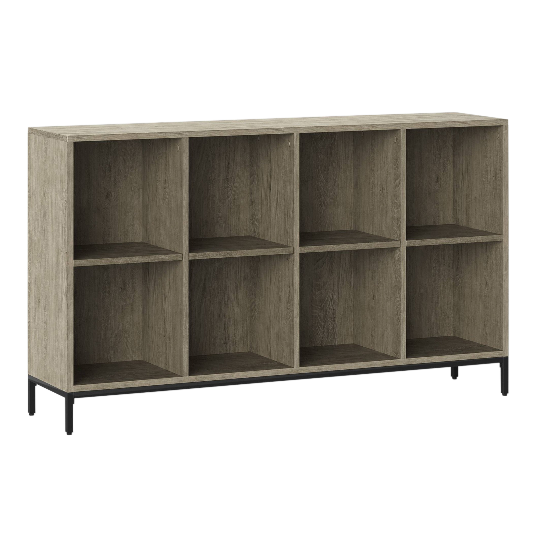 Threshold 34" Loring 8 Cube Bookshelf in Vintage Oak EBTH