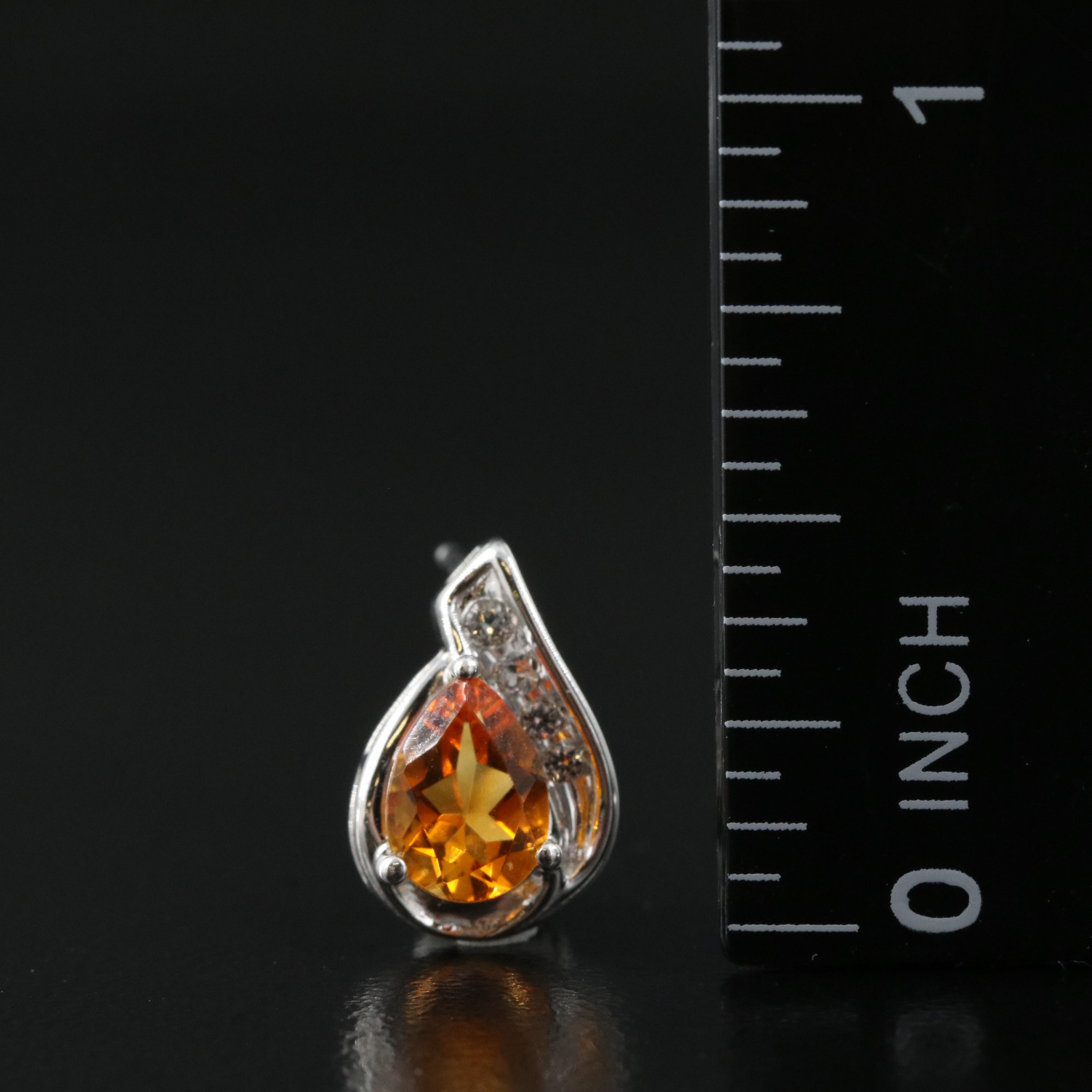Sterling Silver Citrine and Topaz Earrings