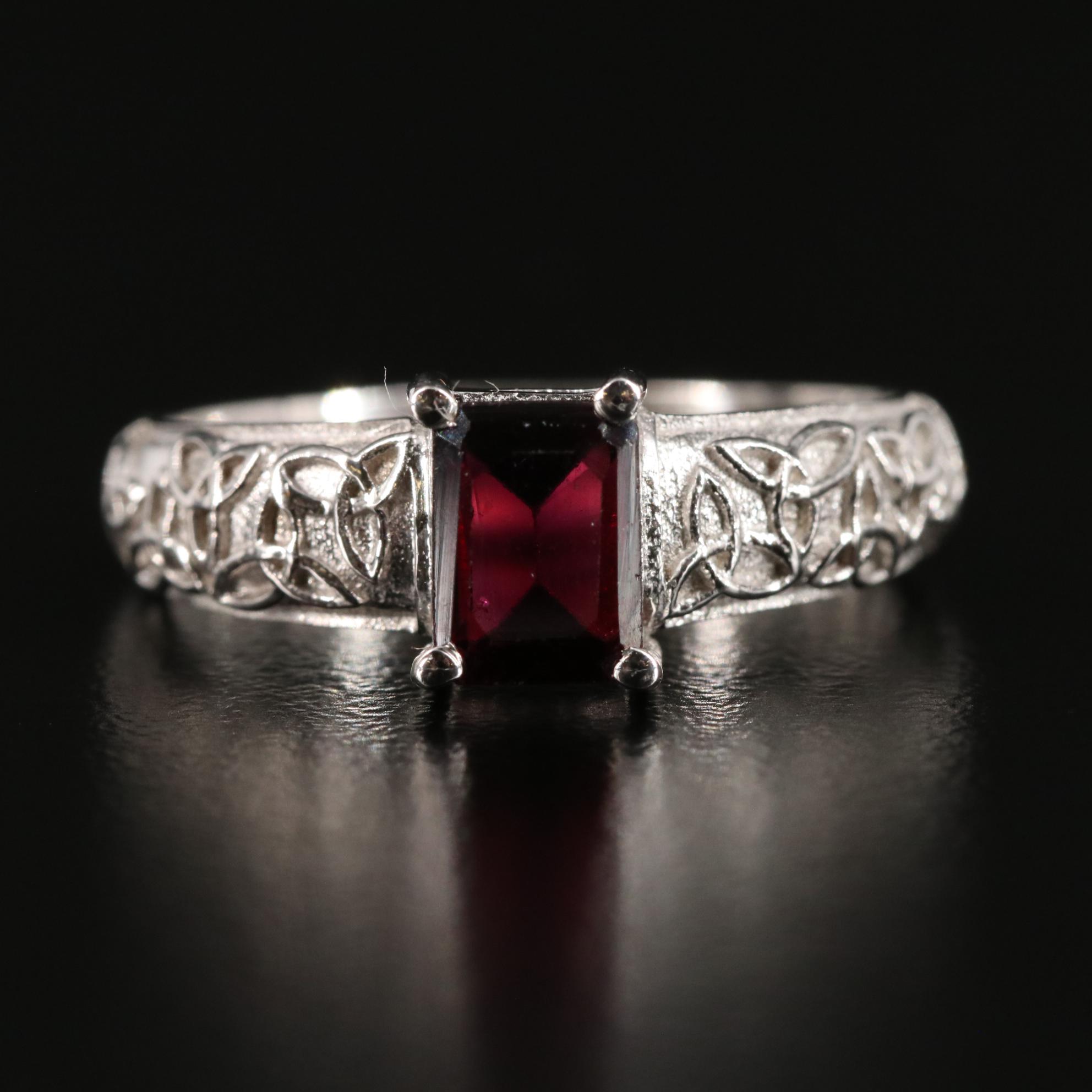 Sterling Garnet Ring