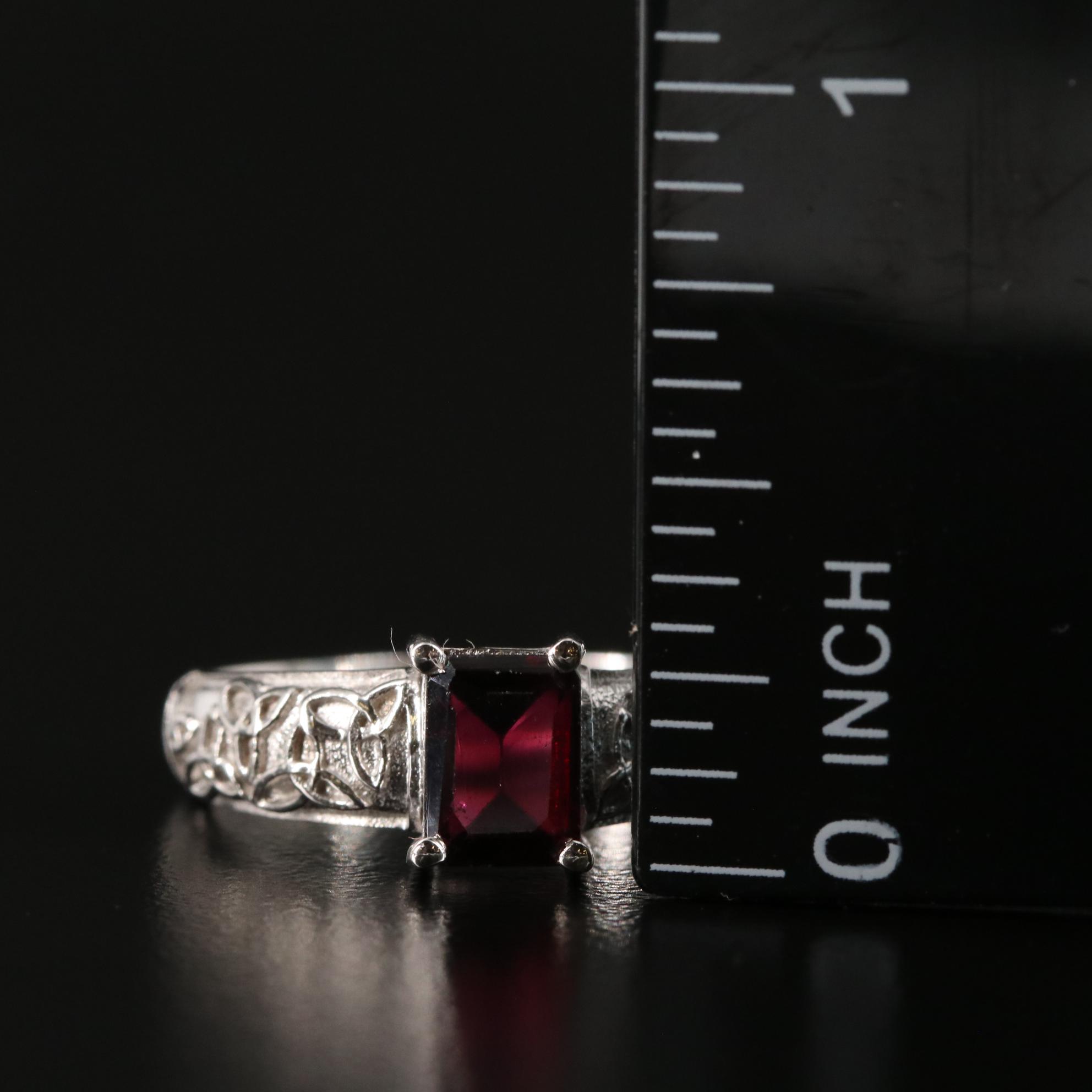 Sterling Garnet Ring