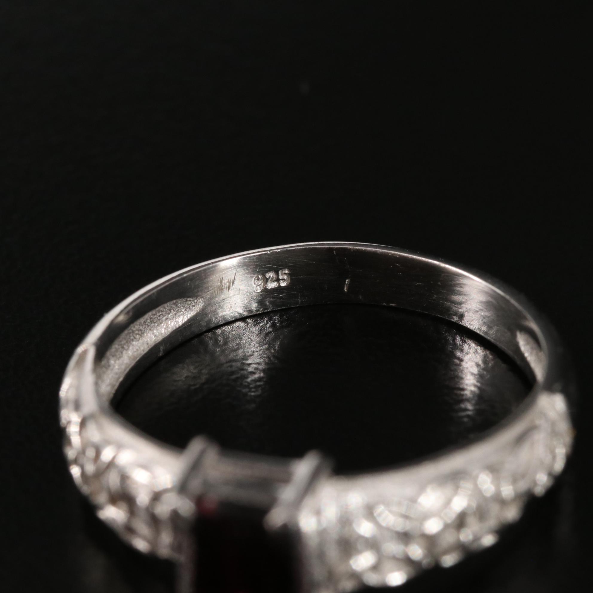 Sterling Garnet Ring
