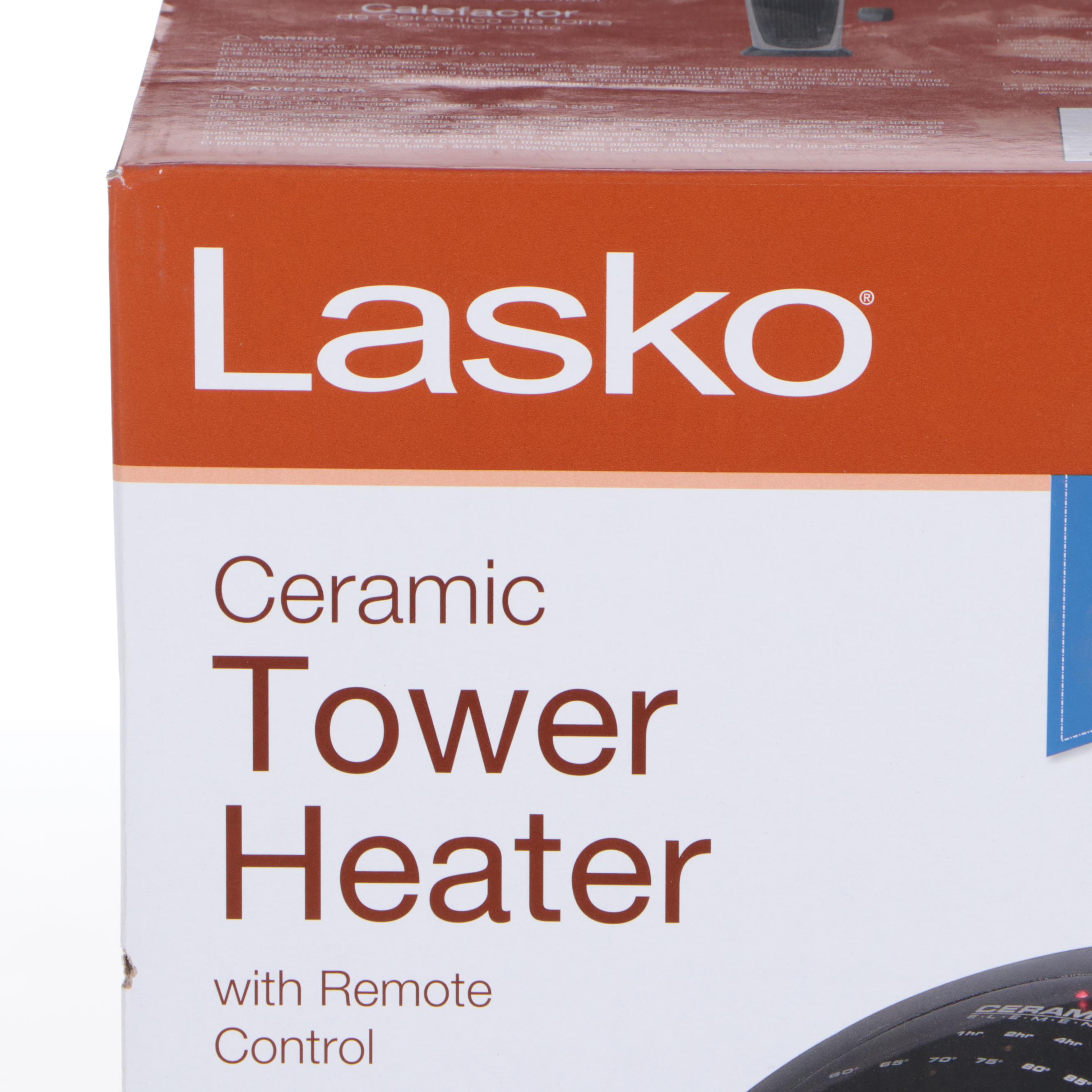 Lasko Portable Ceramic Tower Heater with Logic Center Remote Control
