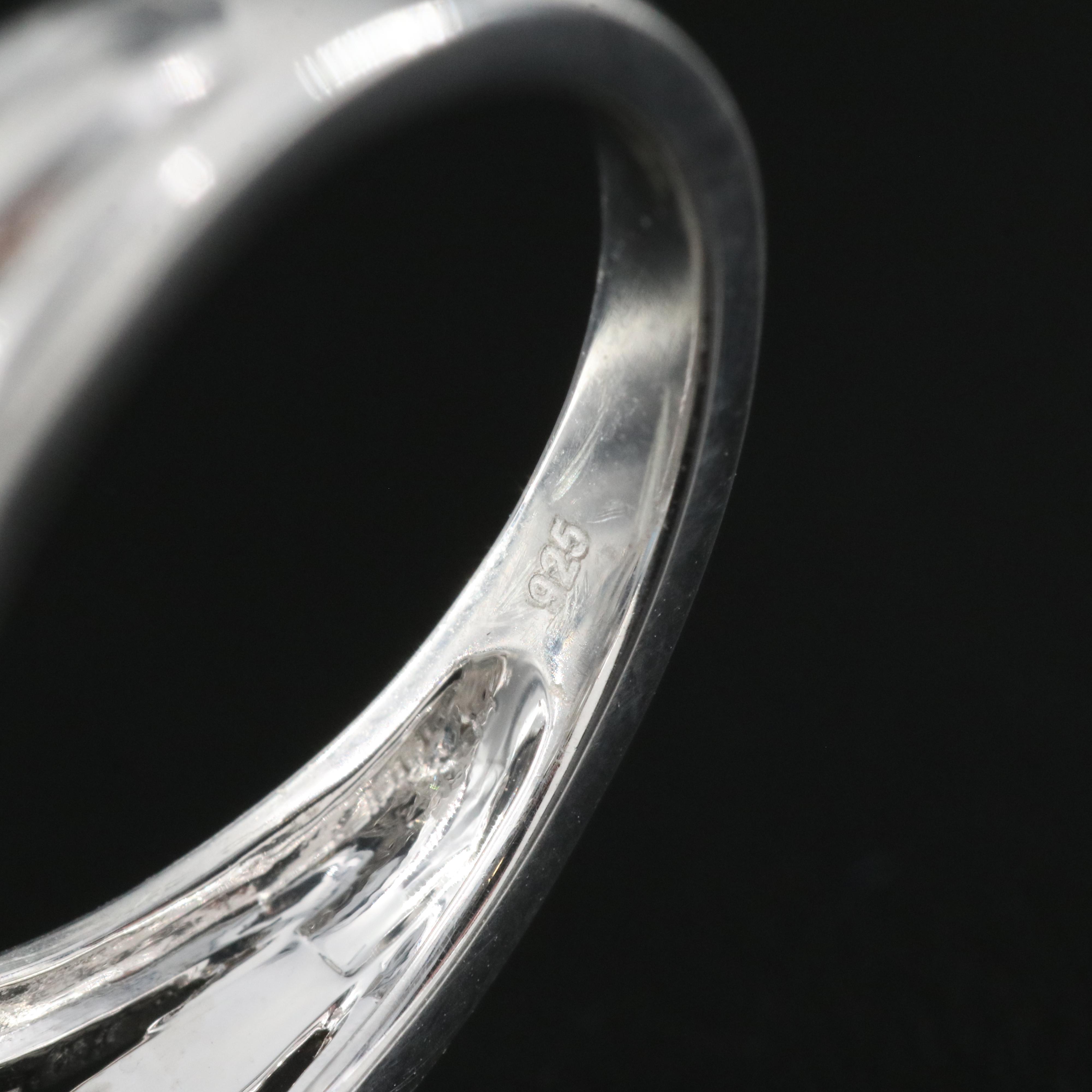 Sterling Topaz and Sapphire Ring