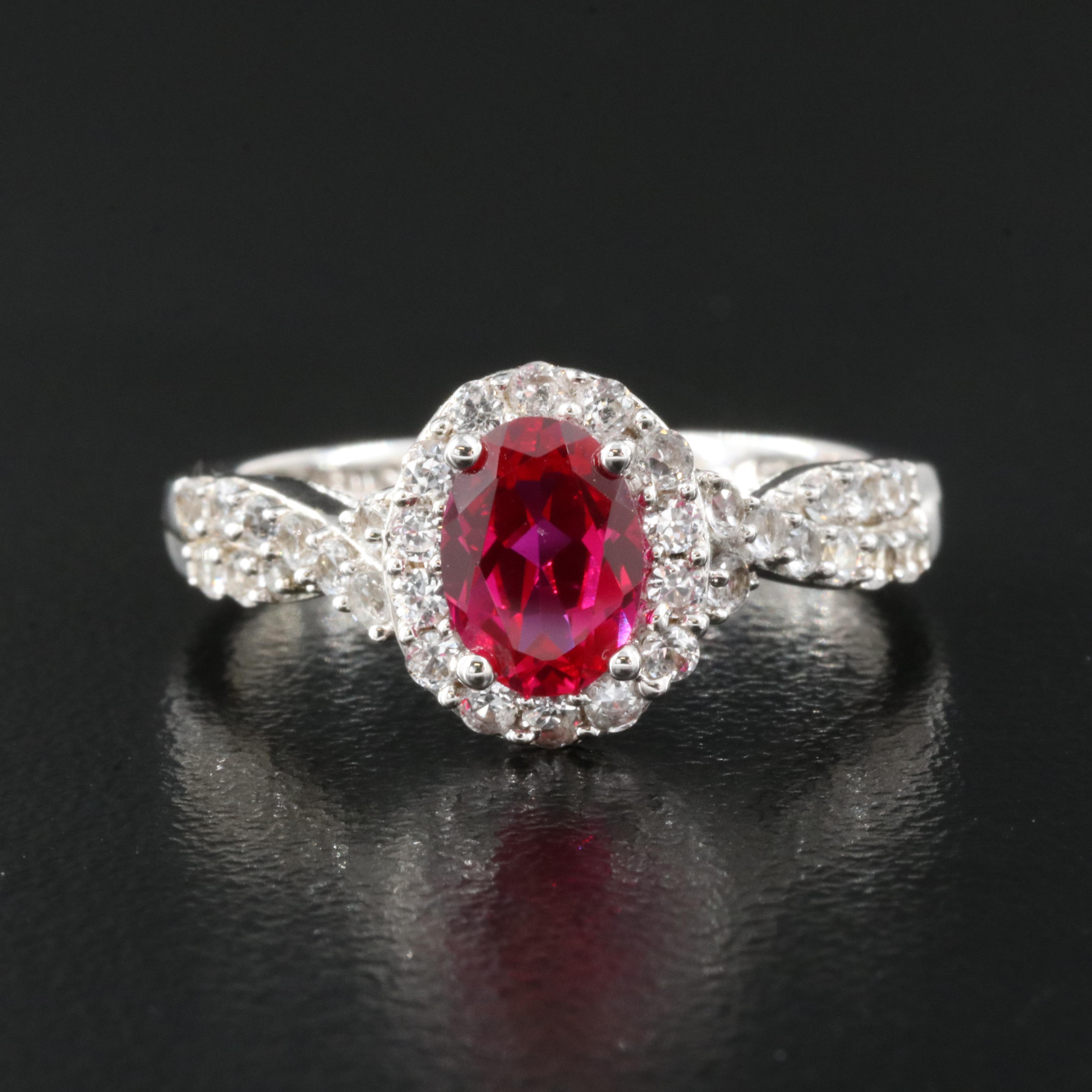 Sterling Ruby and Sapphire Ring